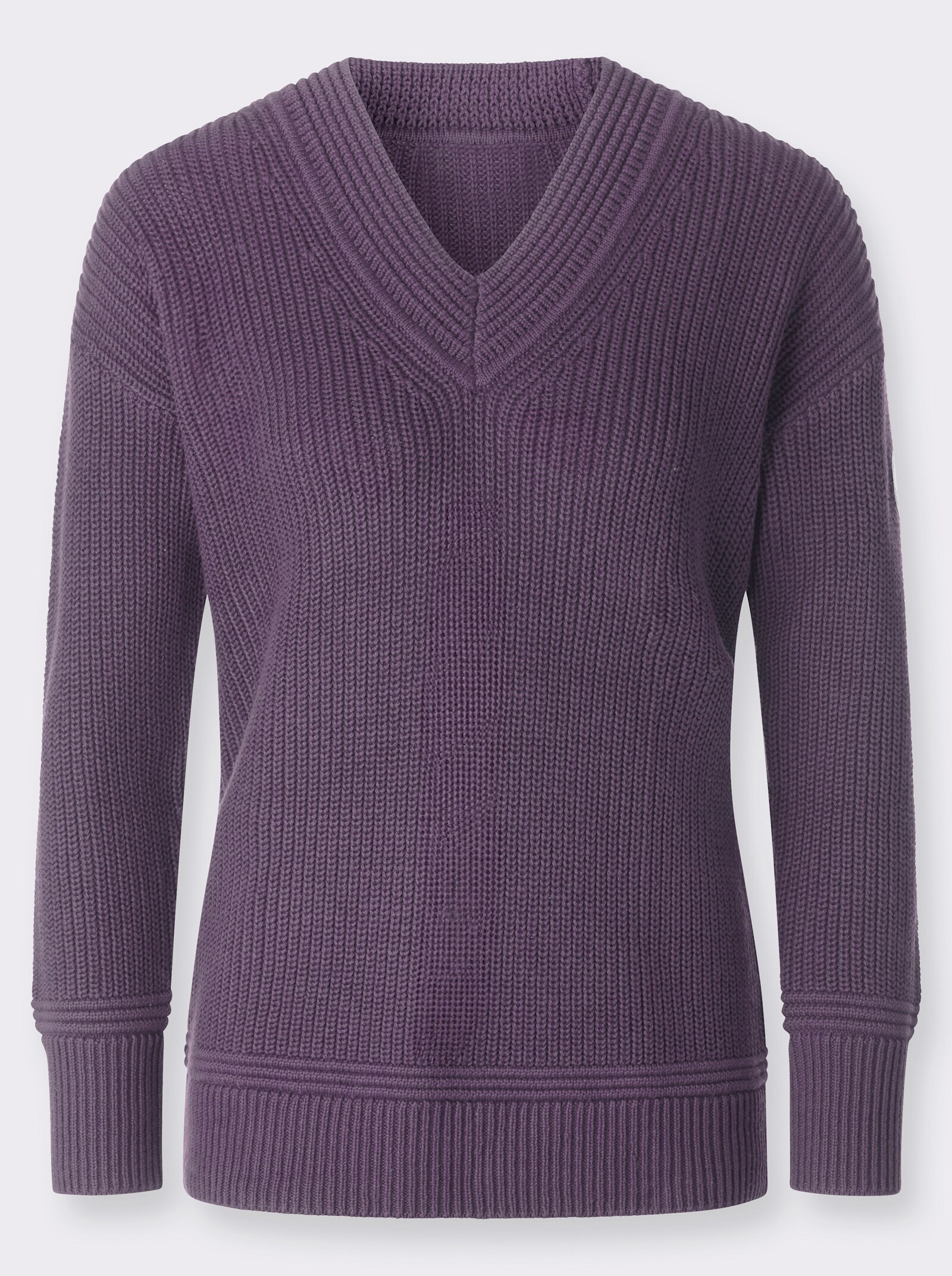 V-Ausschnitt-Pullover - feige