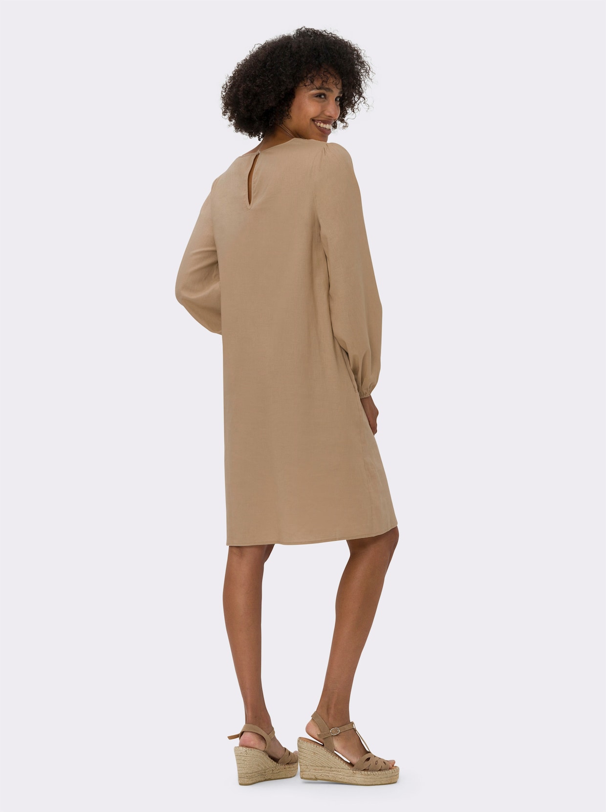 heine Robe évasée - couleur chamois