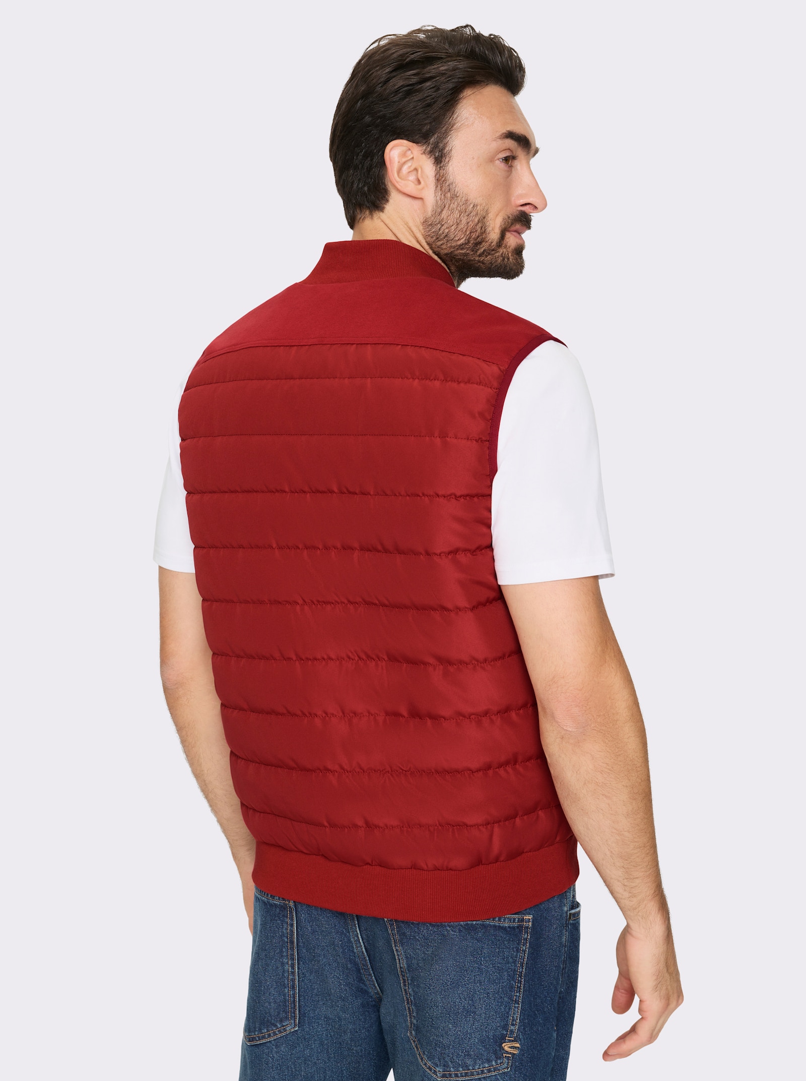 Marco Donati Steppweste mit Stehkragen, pflegeleicht - kirsche