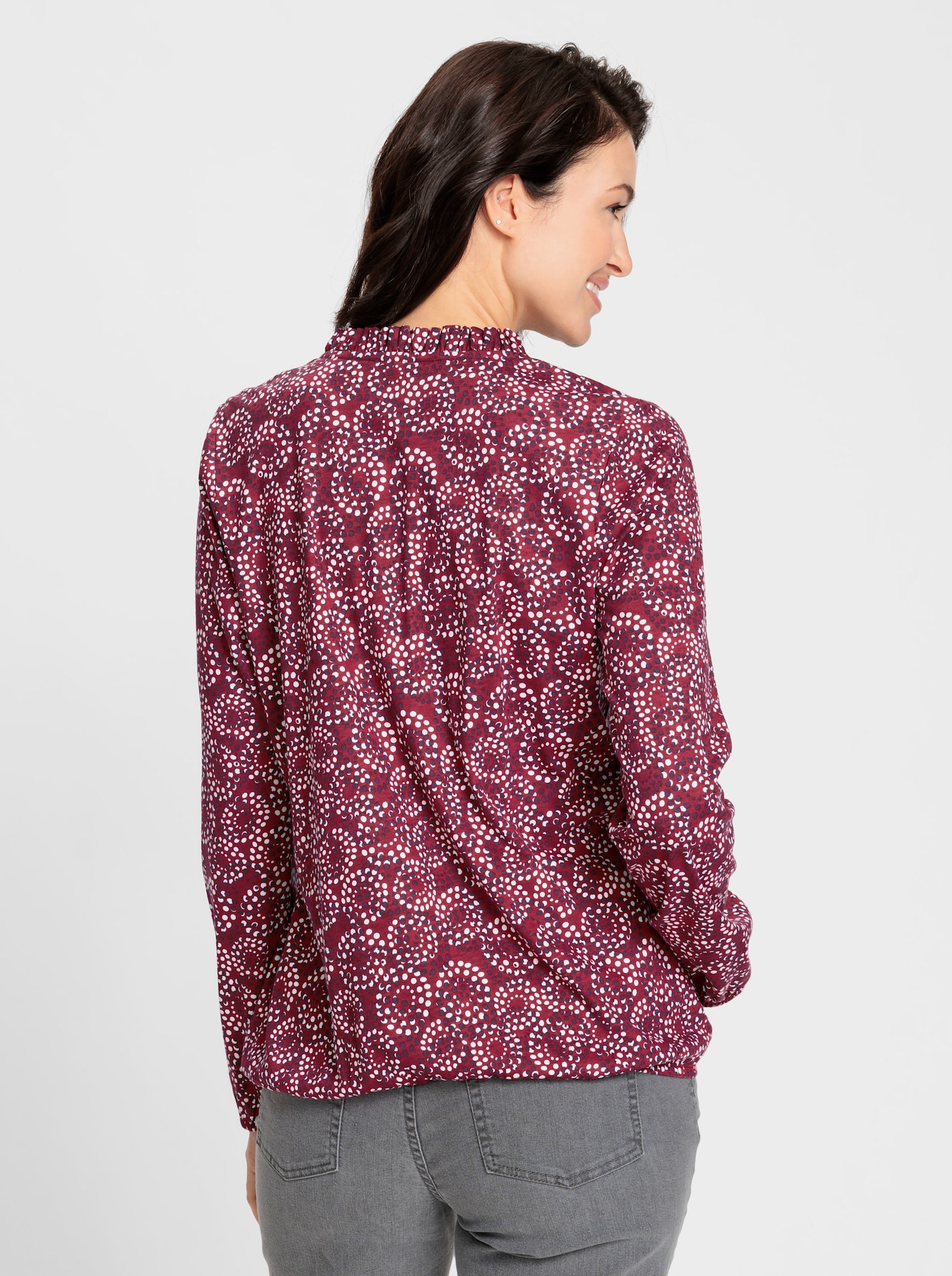 Print-Shirt mit elastischen Abschlüssen - kirsche-bedruckt
