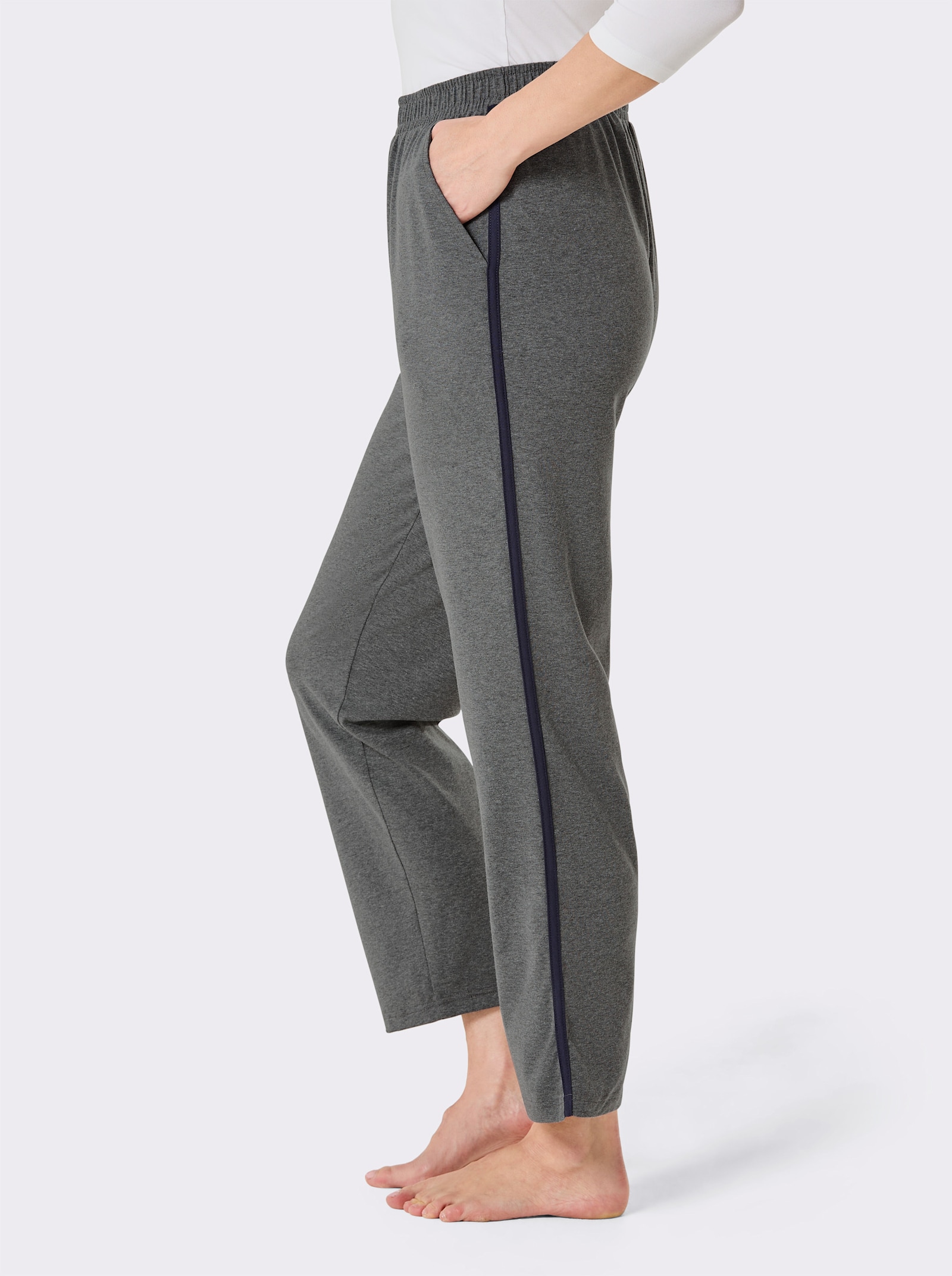 feel good Kalhoty - námořnická + antracitová-melír