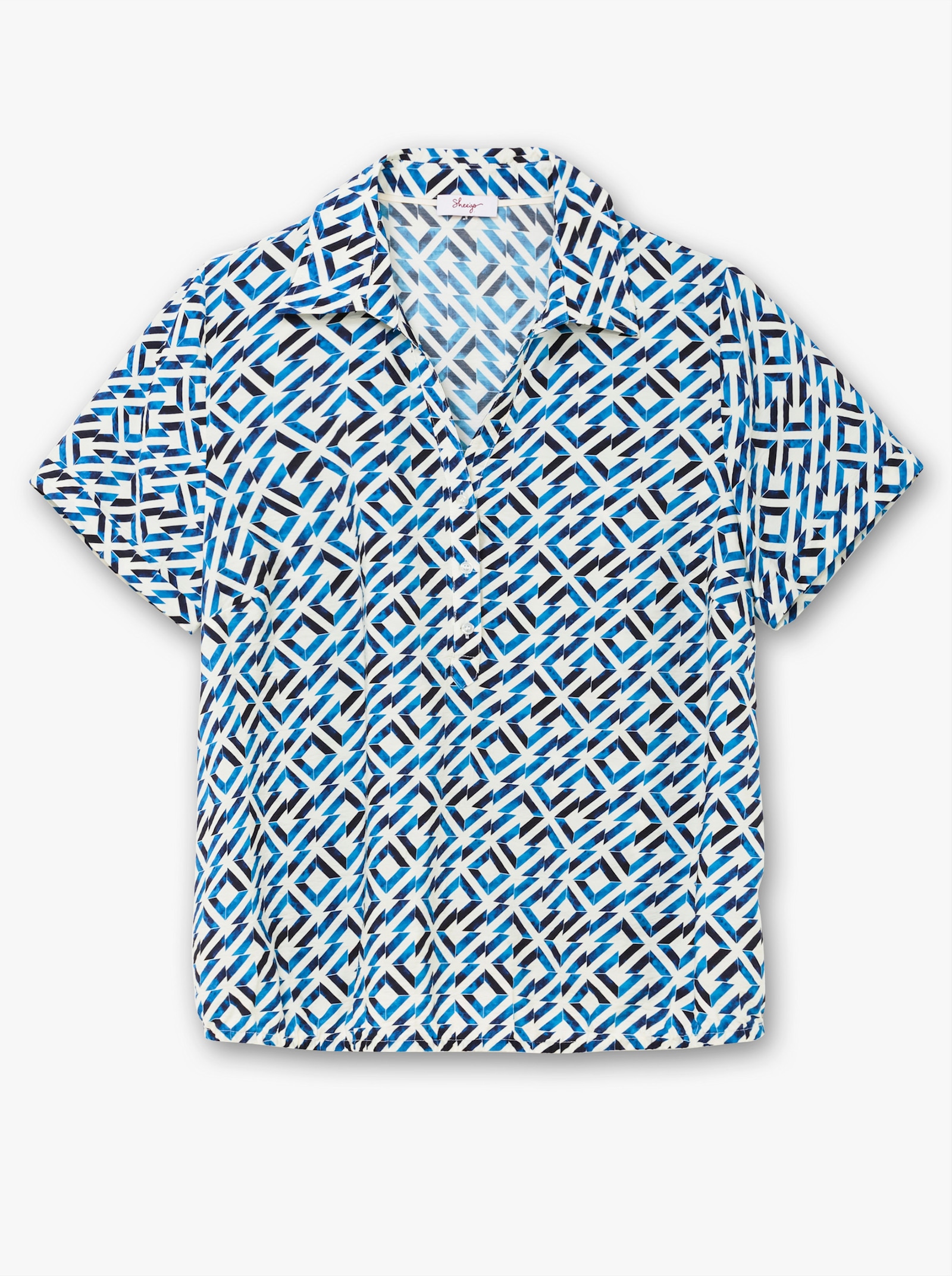 sheego Tunika mit Gummizugbund - champagner-gemustert