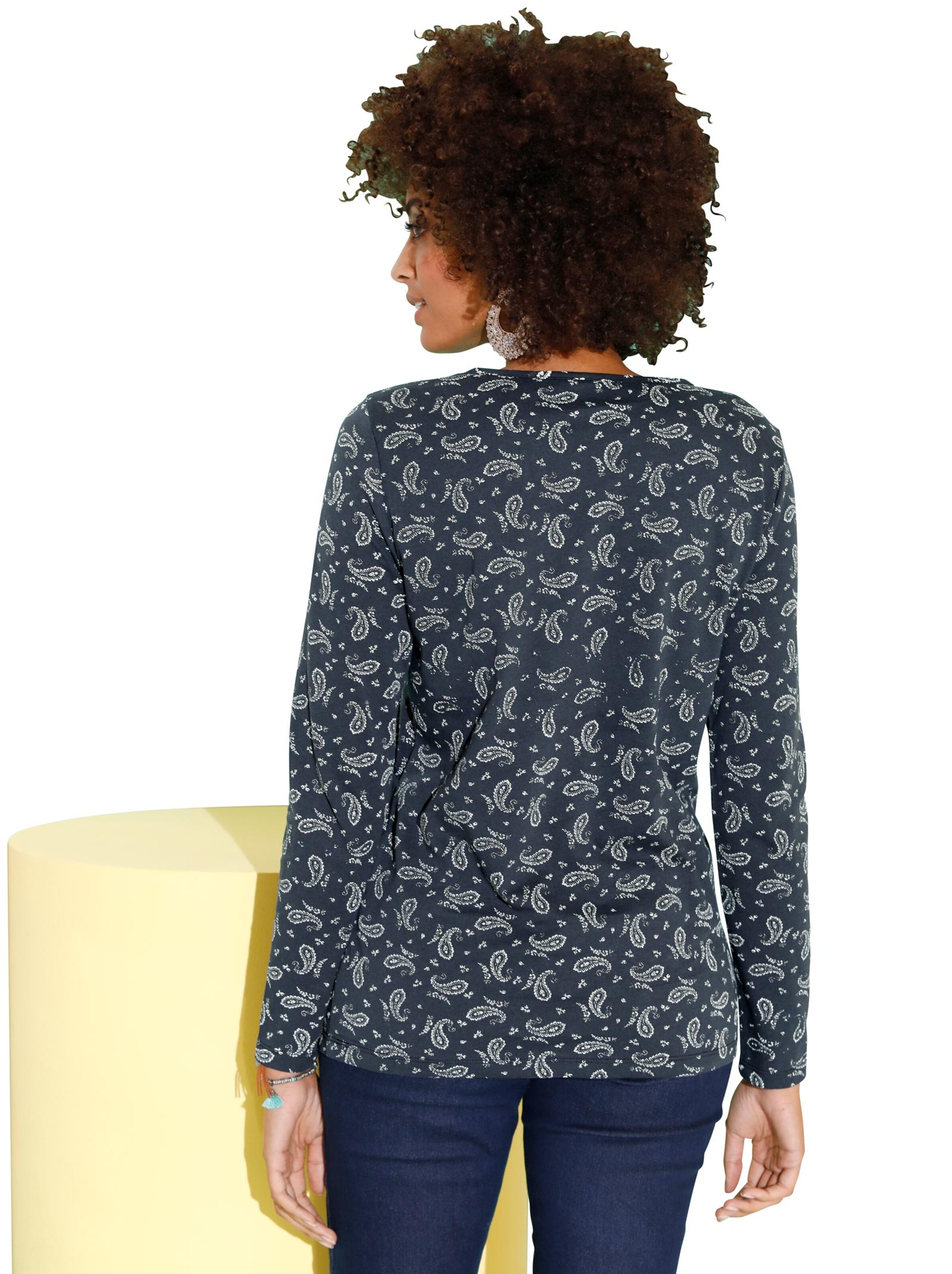 Shirt - nachtblau-gemustert