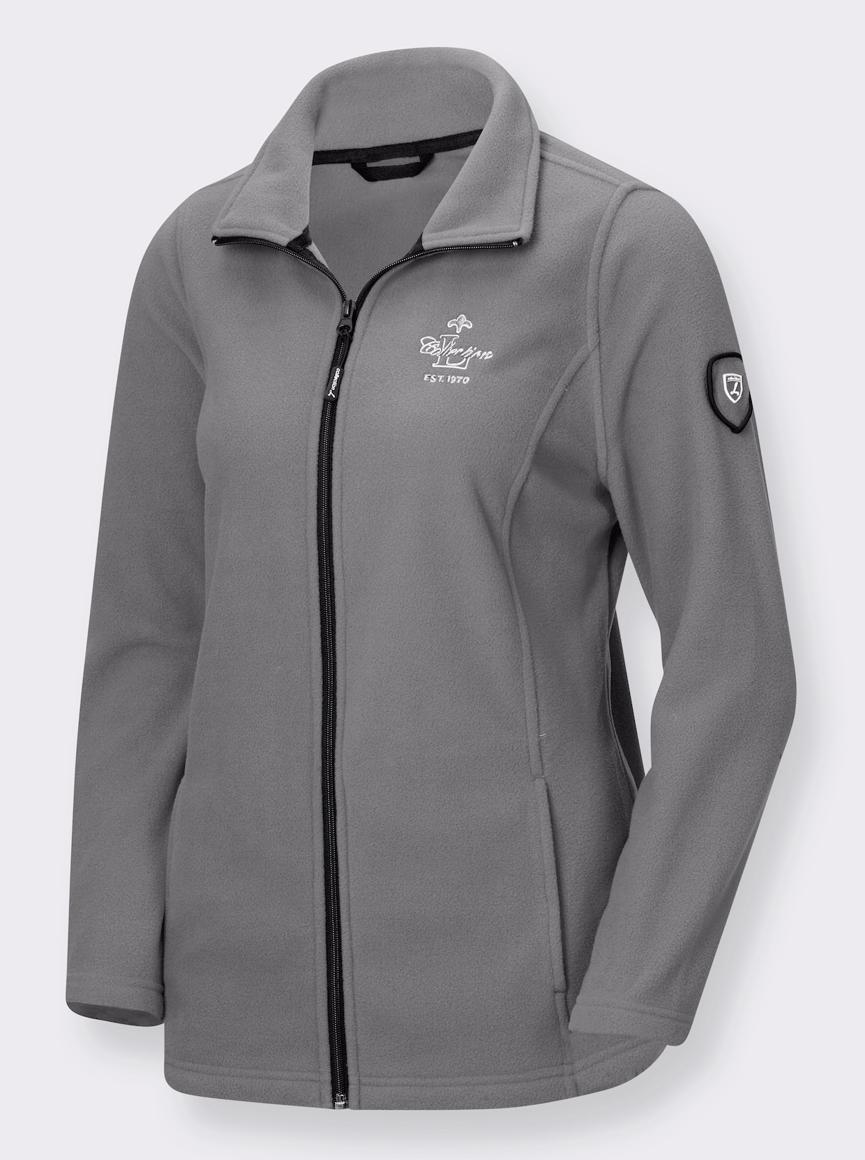 Veste polaire - gris pierre chiné