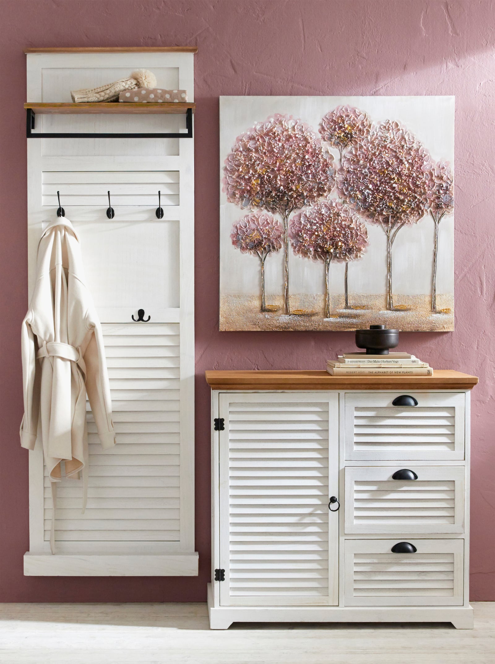 heine home Originalbild - weiß-rosé