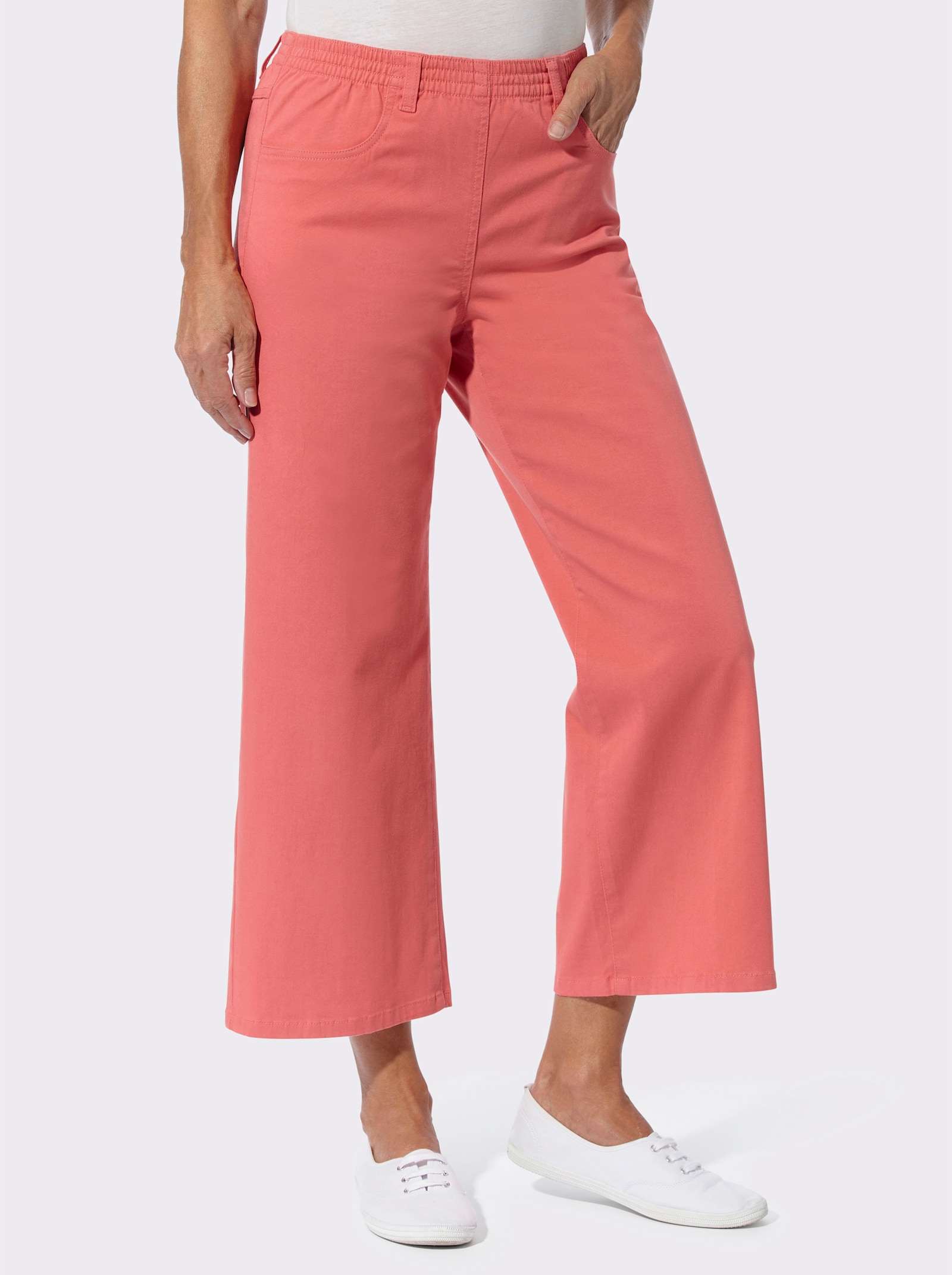 7/8-jeans in set van 2 - blue-bleached + koraal