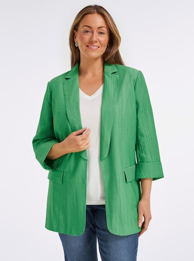 Blazer in langer, verschlussloser Form - apfel