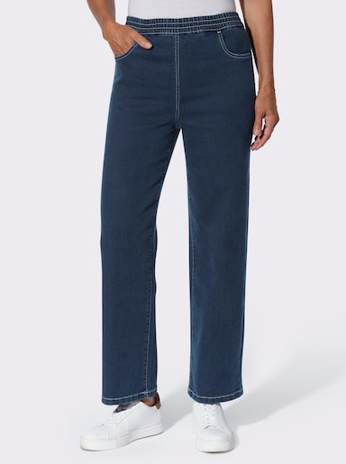 Schlupfjeans in knöchelfreier Länge - blue-stone-washed