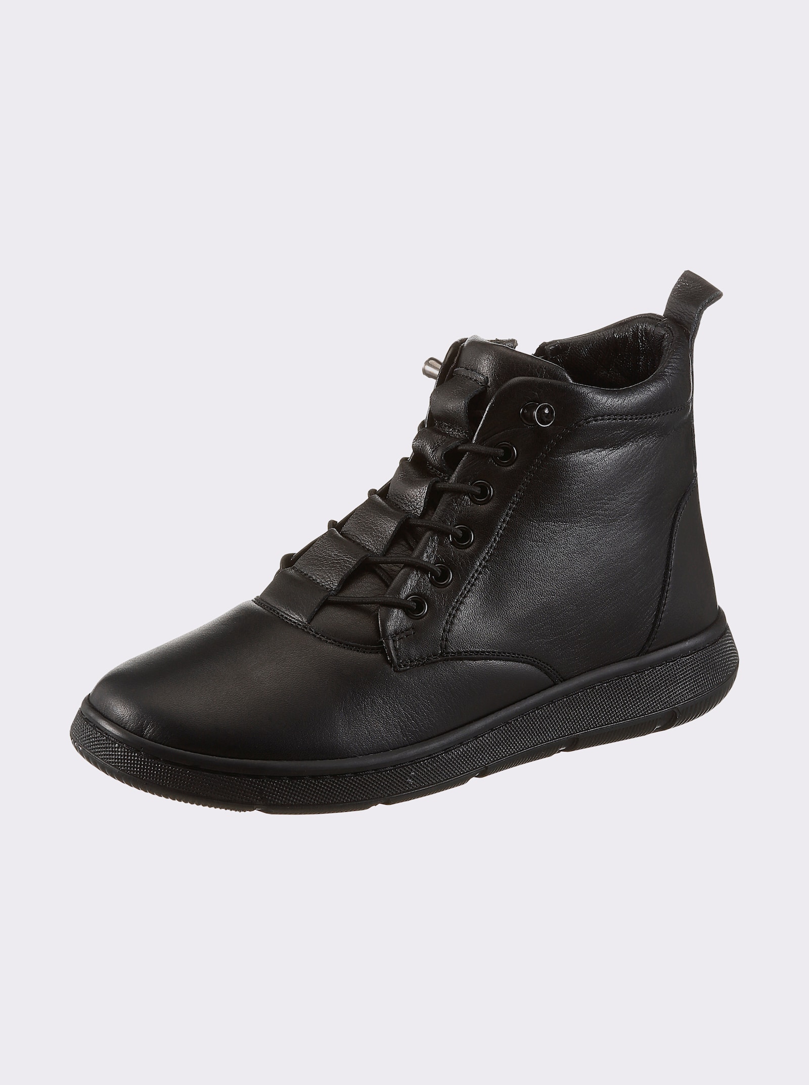 Andrea Conti Stiefelette aus Leder, warm gefüttert - schwarz