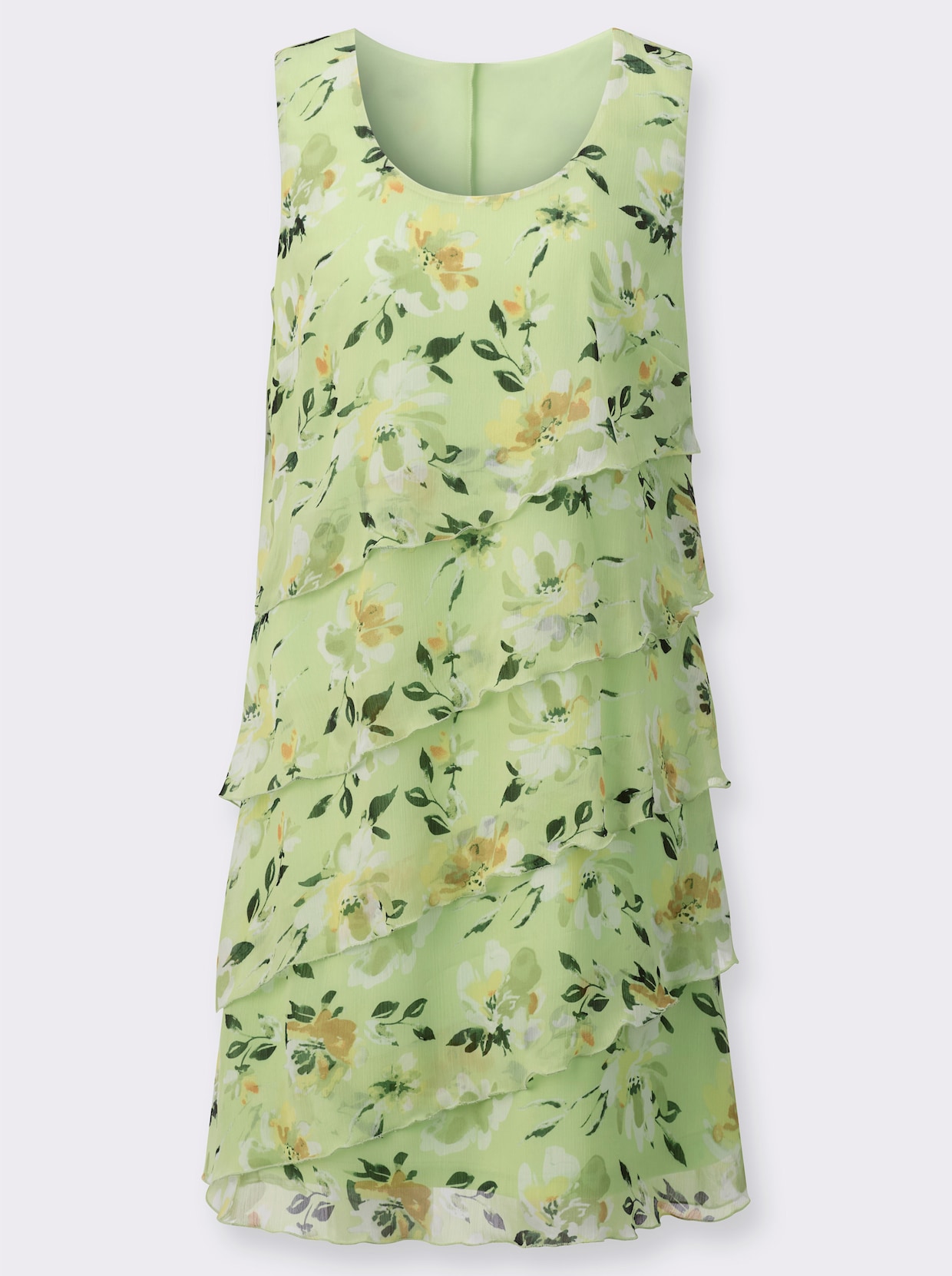 Sommerkleid - pistazie-zitrone-bedruckt