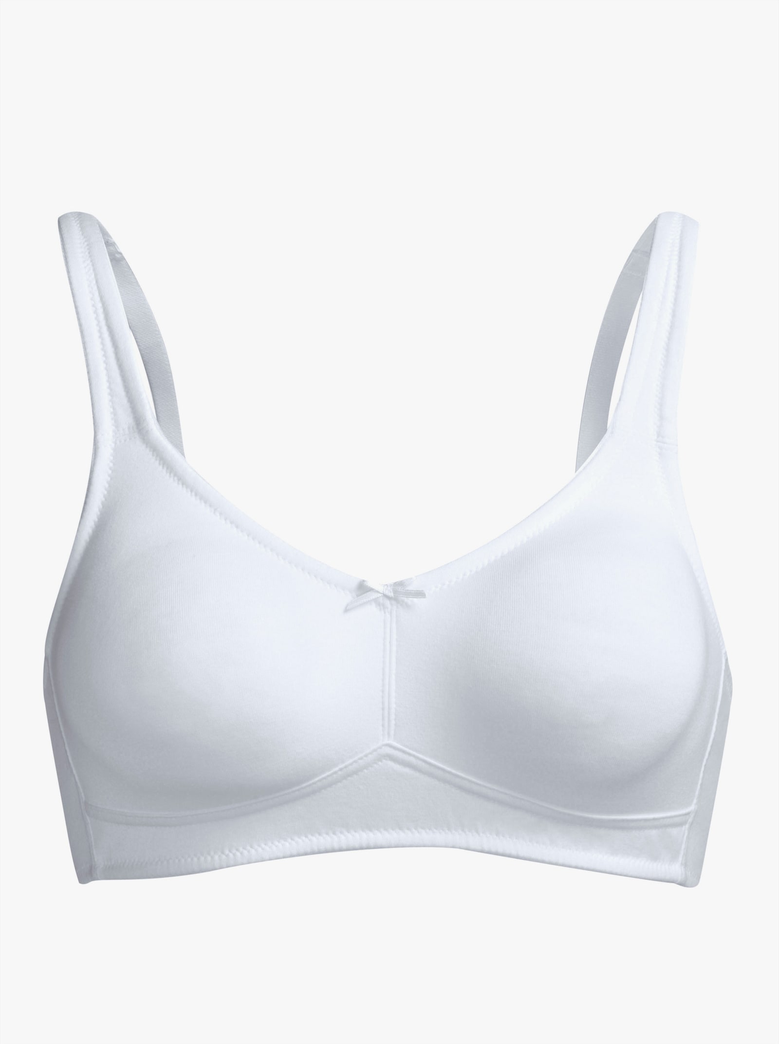 wäschepur BH ohne Bügel mit doppelt gemoldeten Cups - weiß