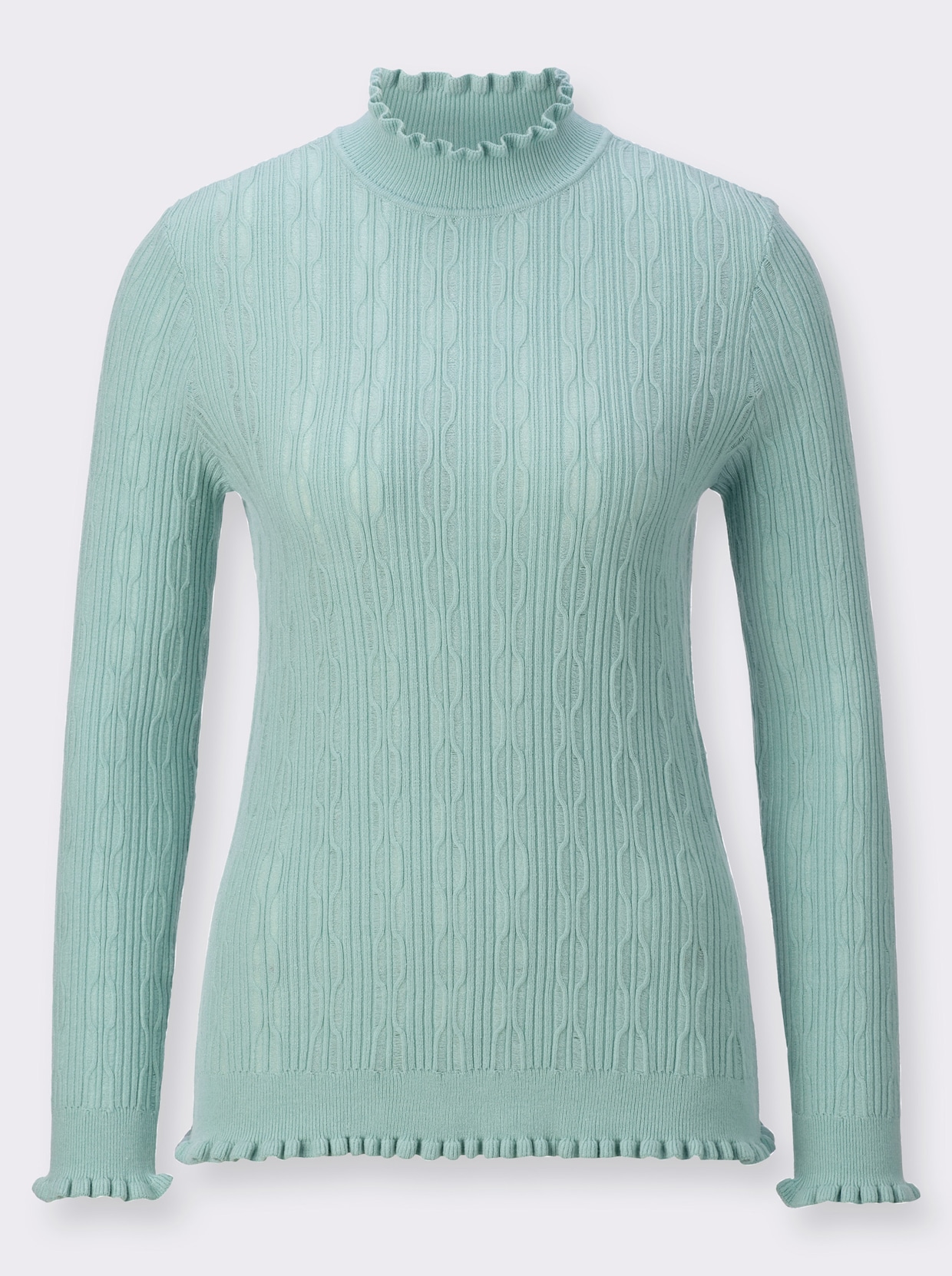 Langarm-Pullover - kalkmint