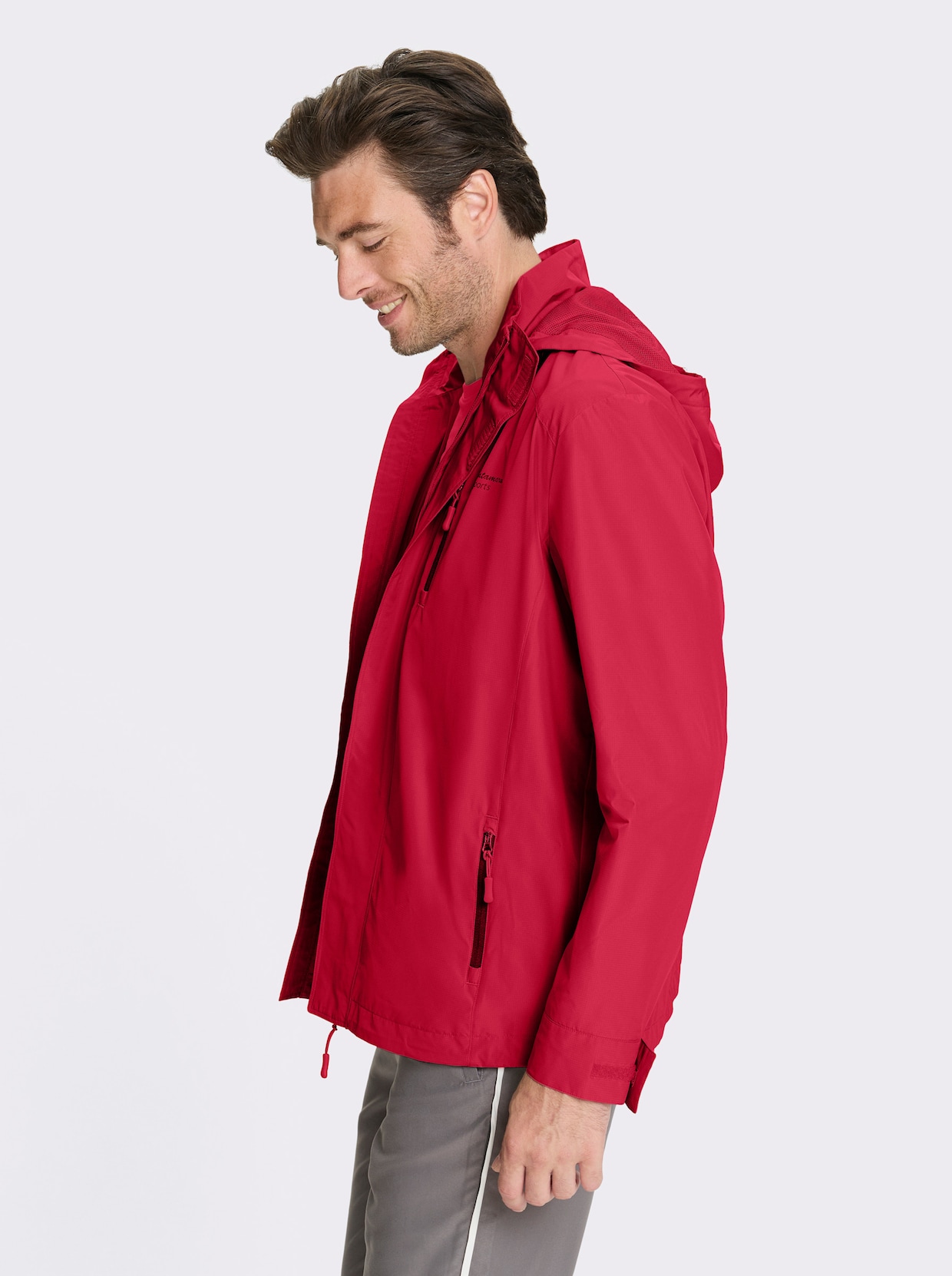 Catamaran Sports Funktionsjacke mit abnehmbarer Kapuze - rot