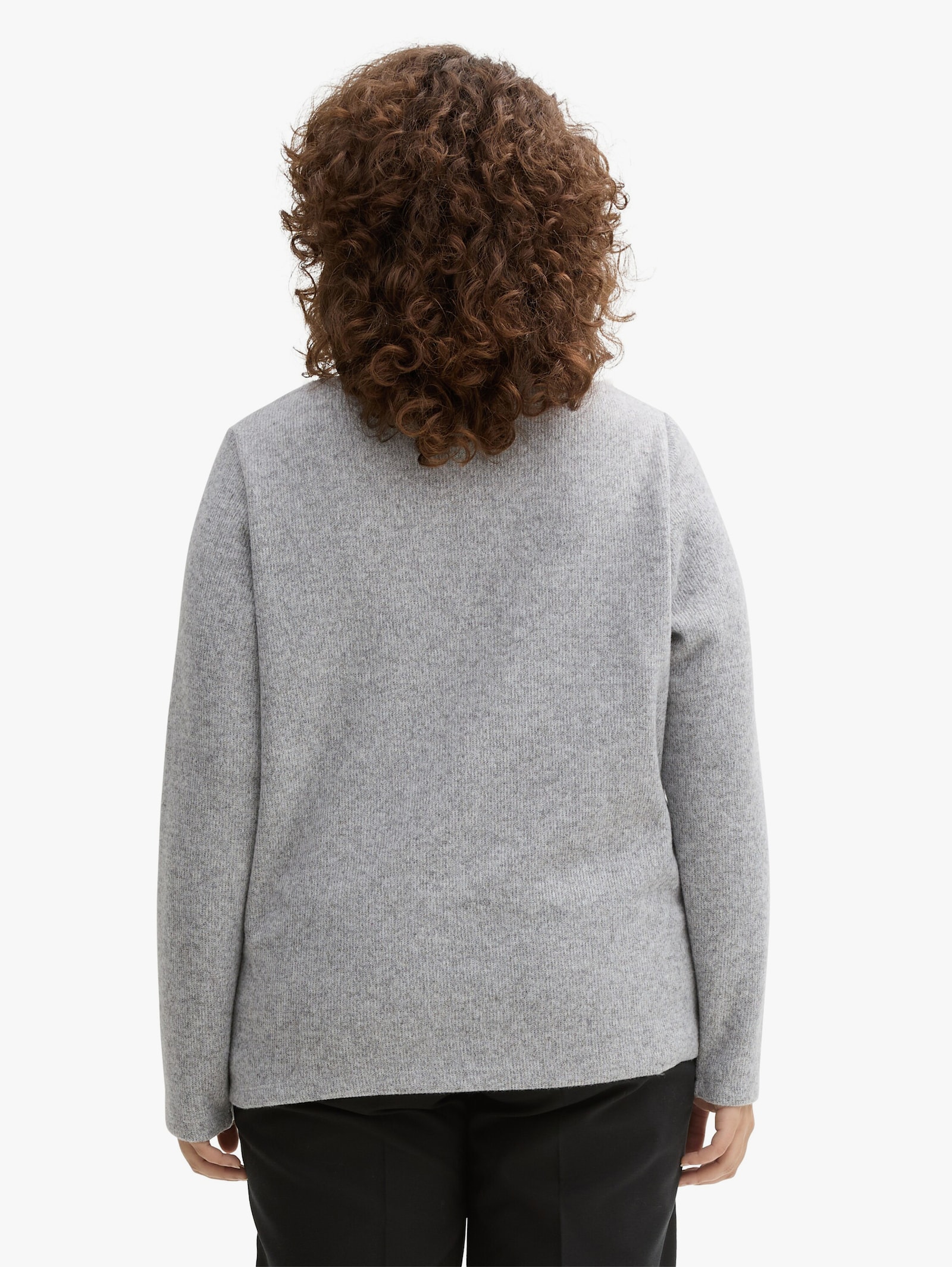 Fleecepullover - medium silver grey melange