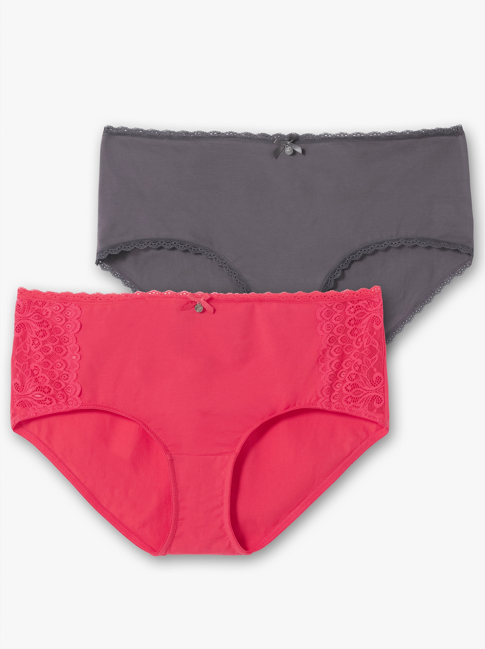 sheego Longpanty im Doppelpack - graphit + orchidee