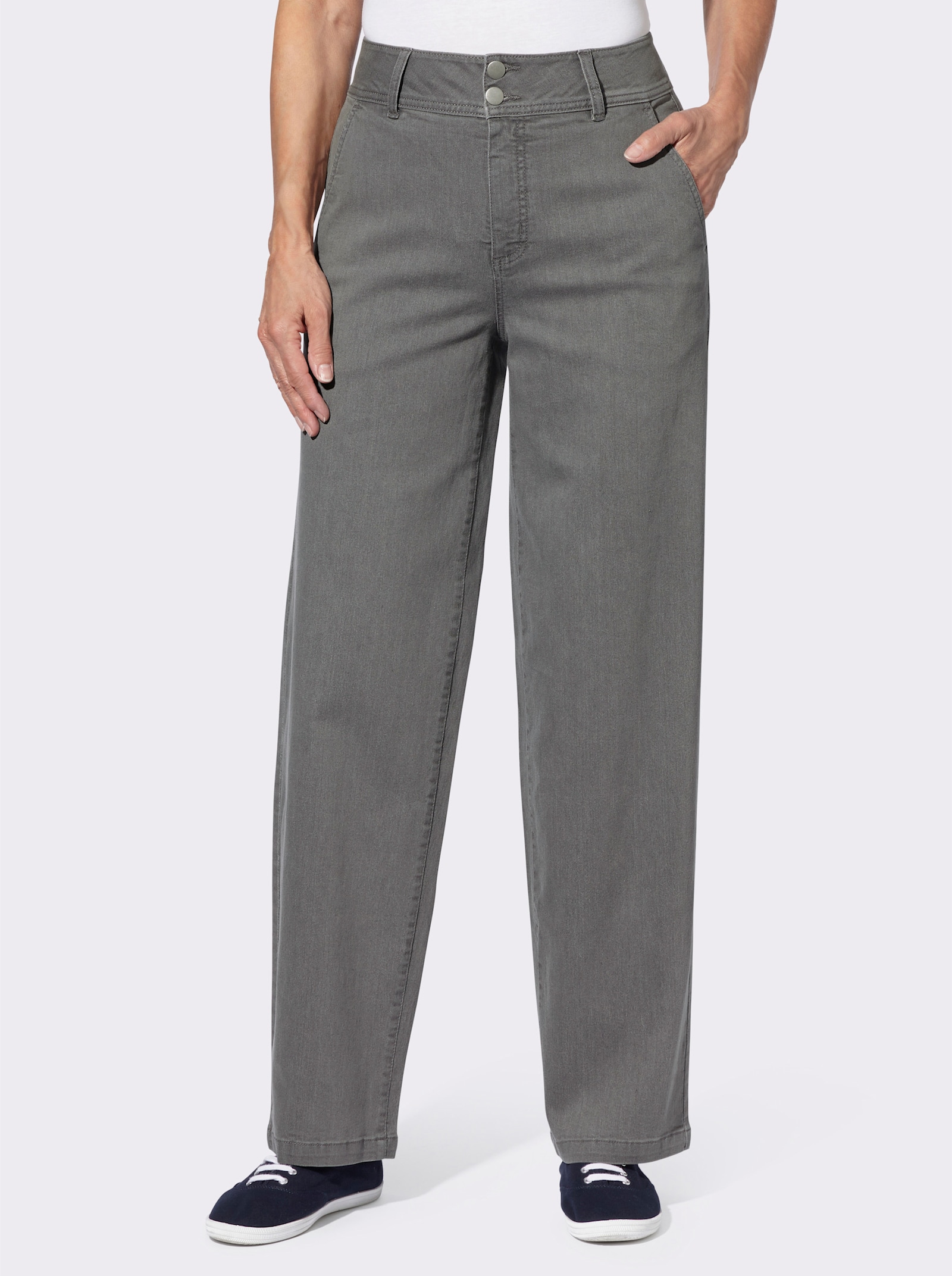 Jeans met wijde pijpen - stone-grey-denim