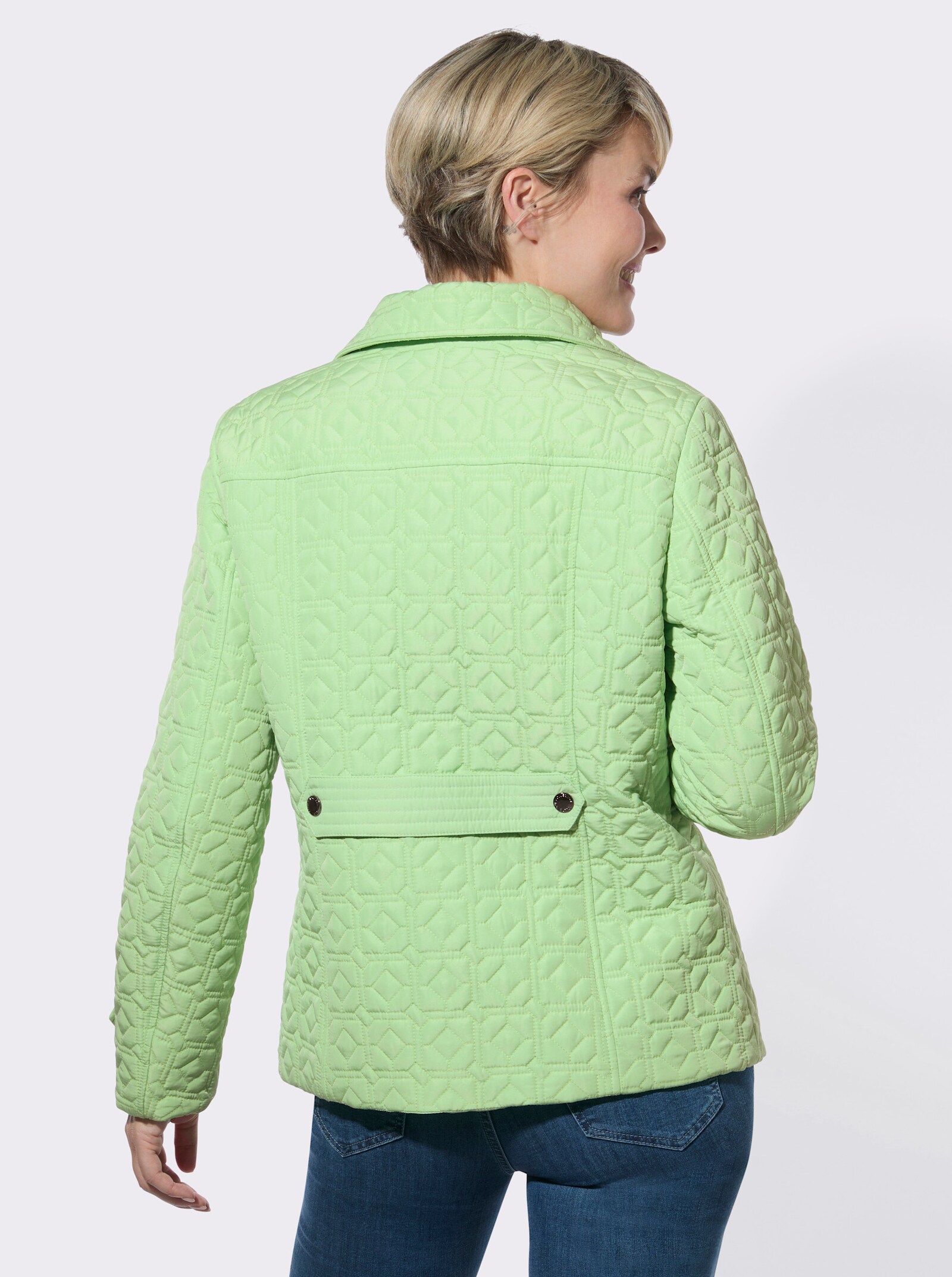 Steppjacke mit Zierriegeln - reseda