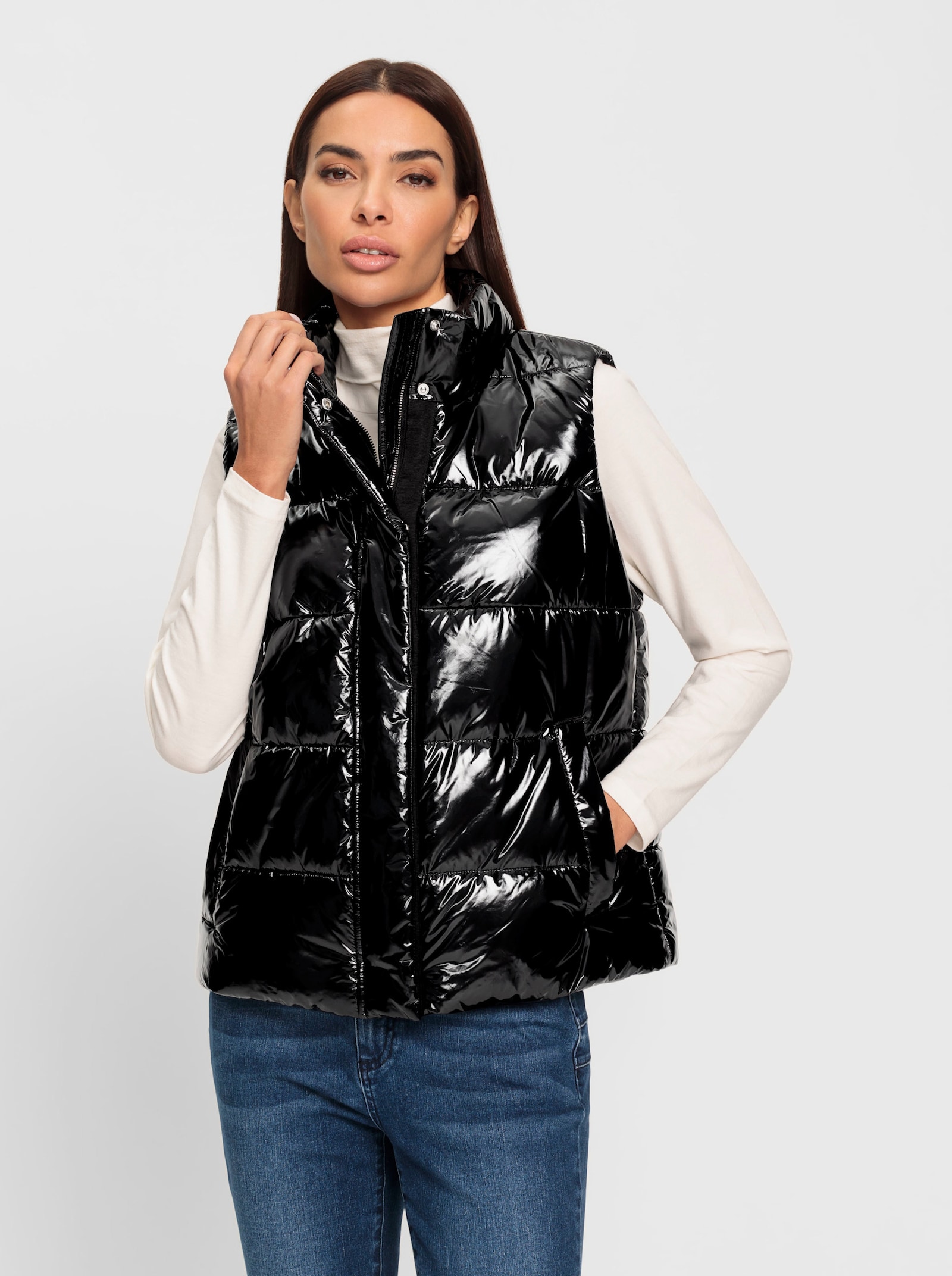 heine Steppweste mit PU-Beschichtung - schwarz