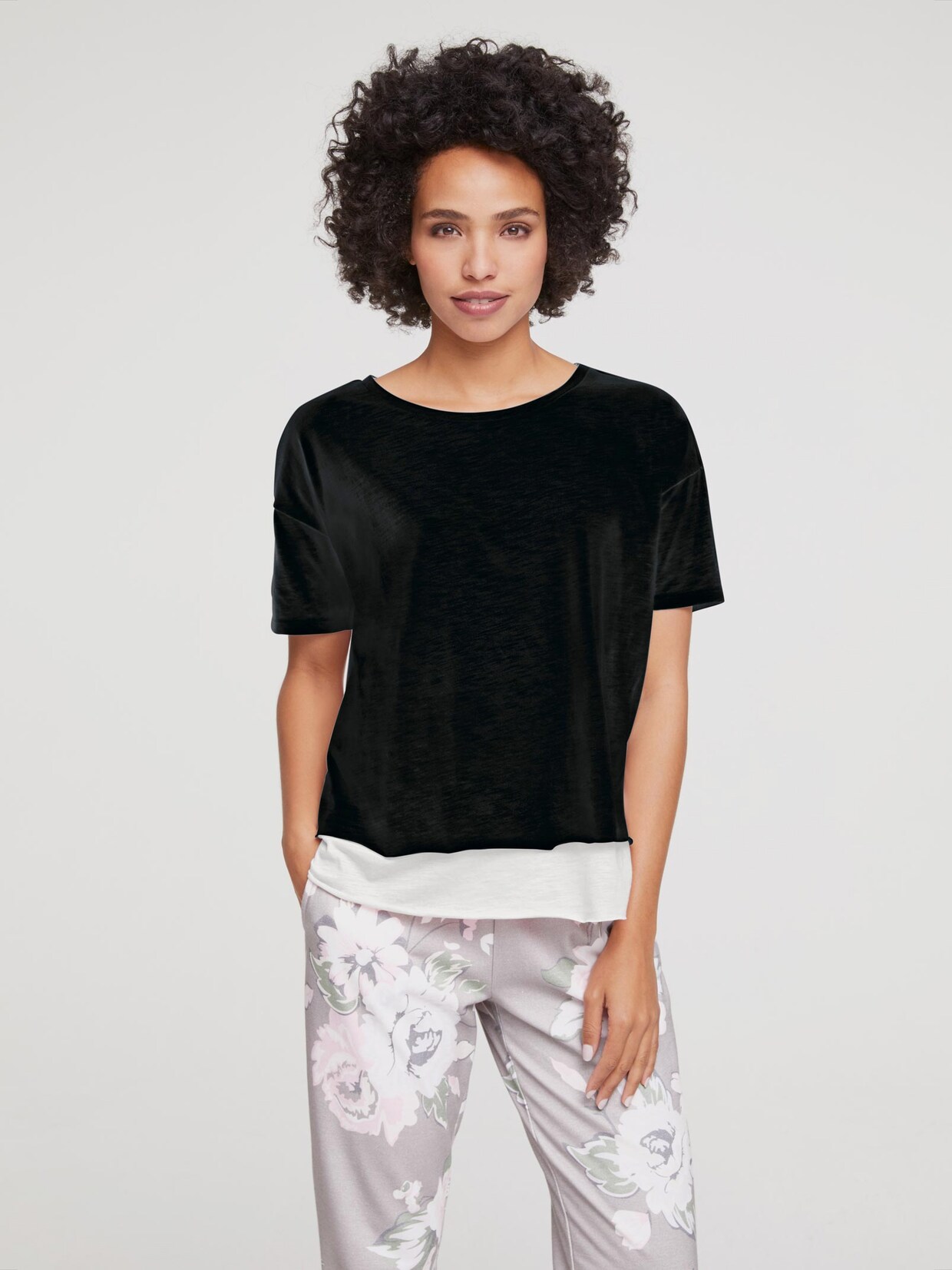 Linea Tesini Shirt - schwarz-offwhite