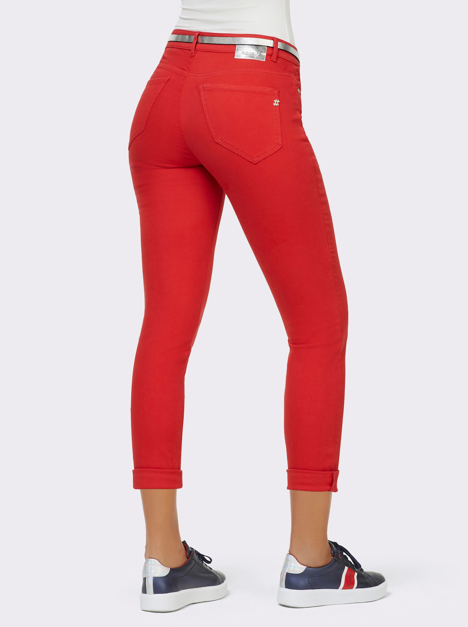 Ascari 5-Pocket-Jeans mit Push-up-Effekt - rot