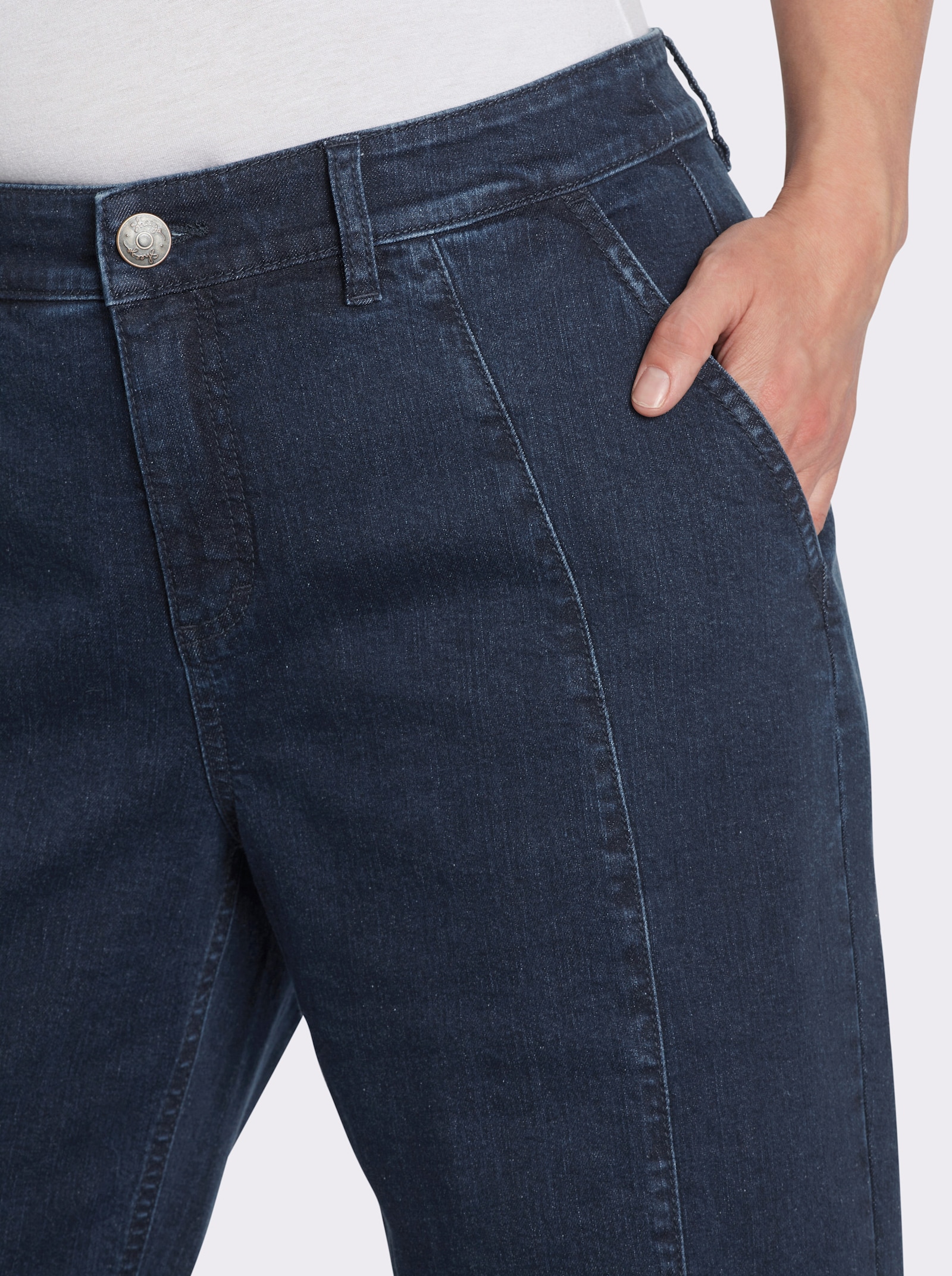sheego Jeans in weiter Form - dark blue