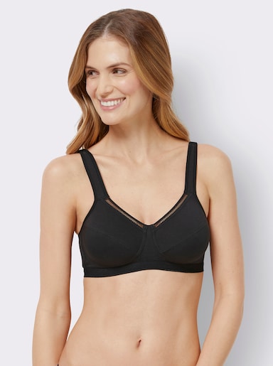 wäschepur Soutien-gorge confort sans armatures - noir