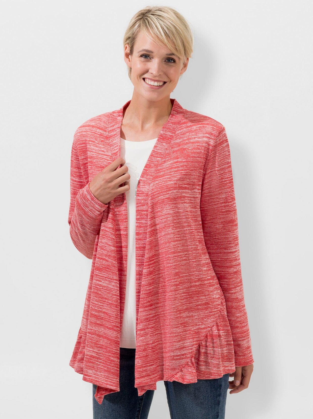 Feinstrickjacke - hummer-meliert