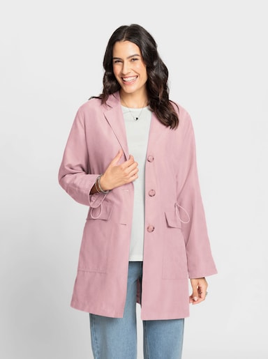 Longjacke mit Reverskragen - hortensie