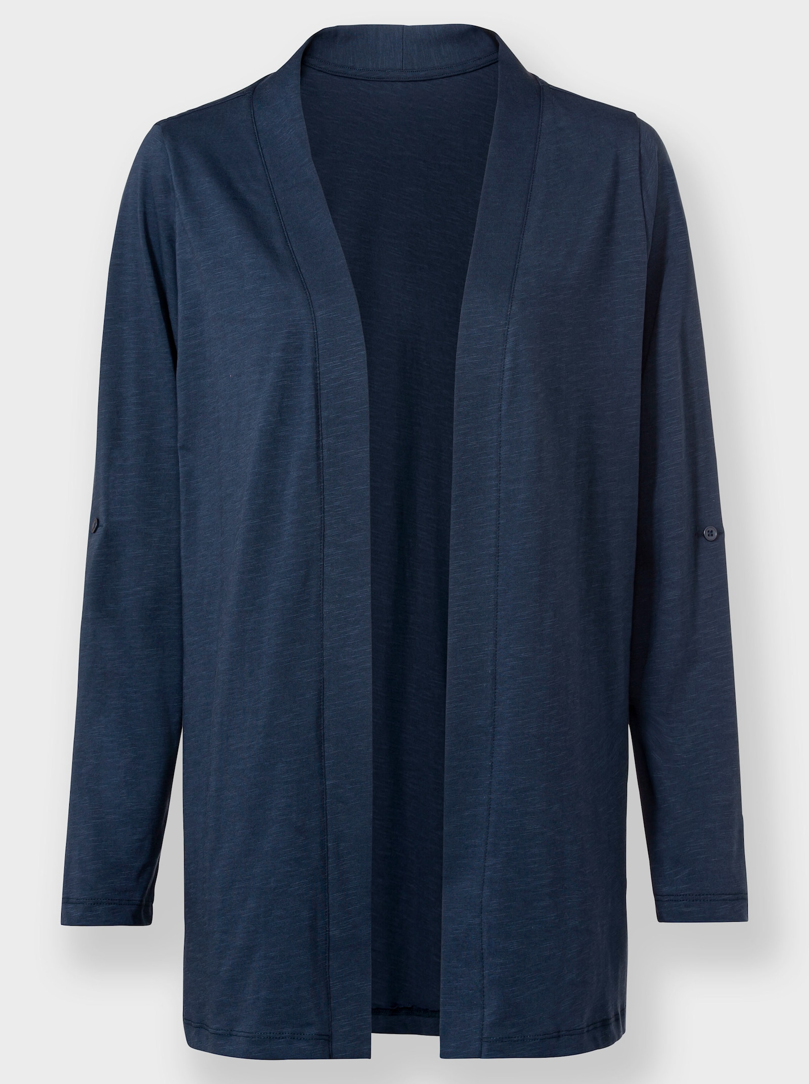 Shirtjacke mit Krempelärmeln - dunkelblau