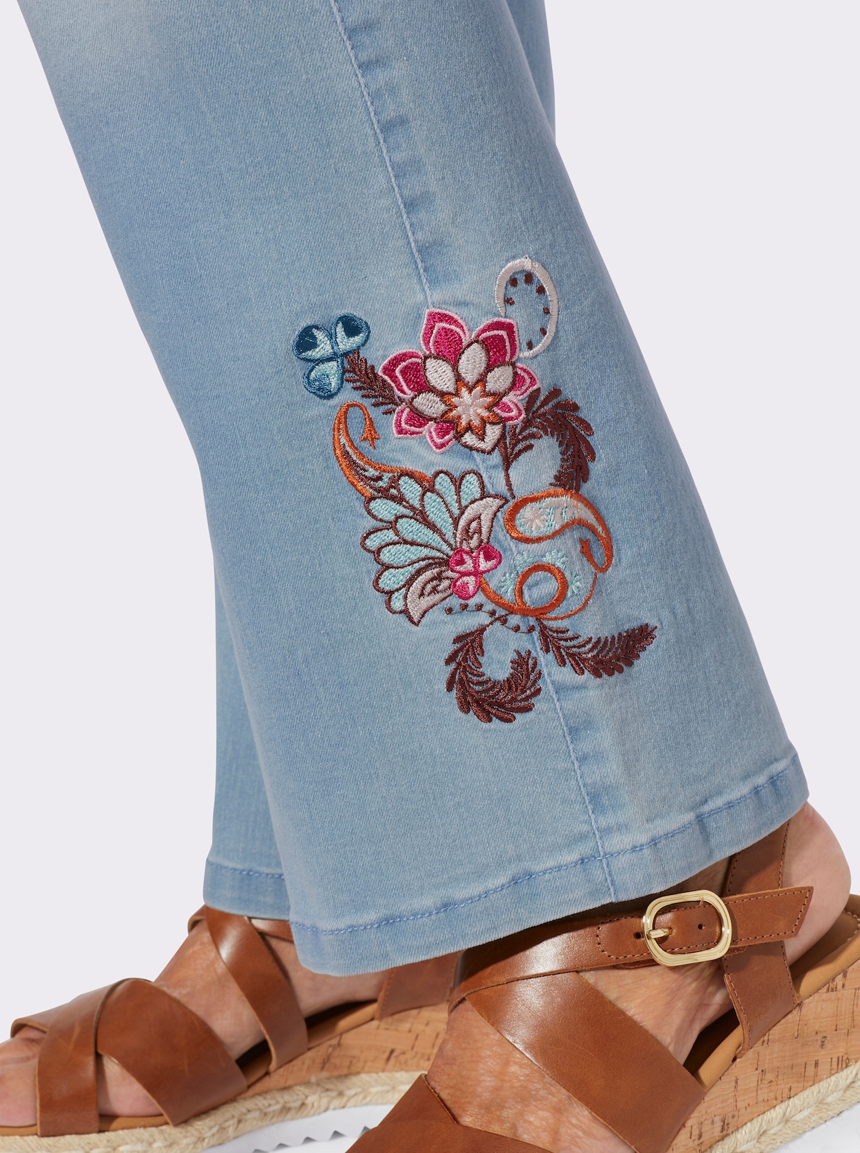 Bootcut-Jeans - blue-bleached