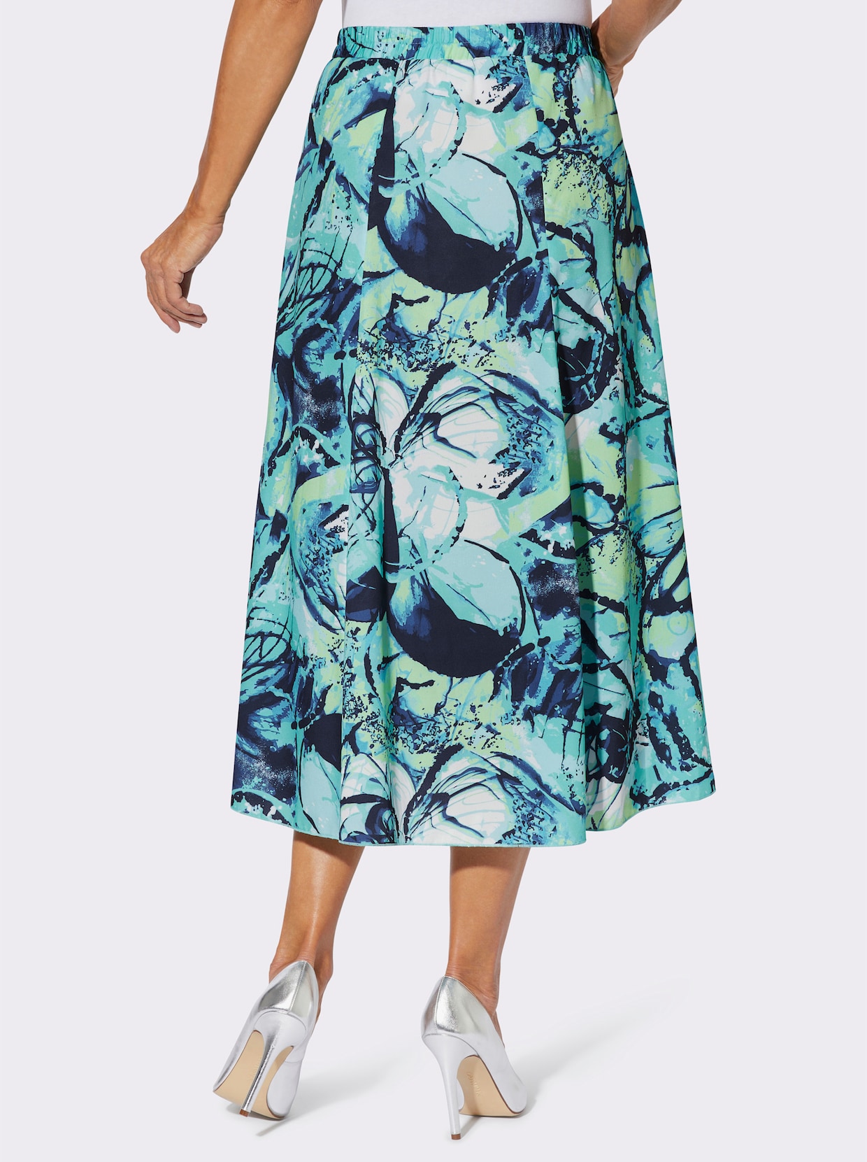 Schlupfrock im Print-Dessin - ozean-marine-bedruckt