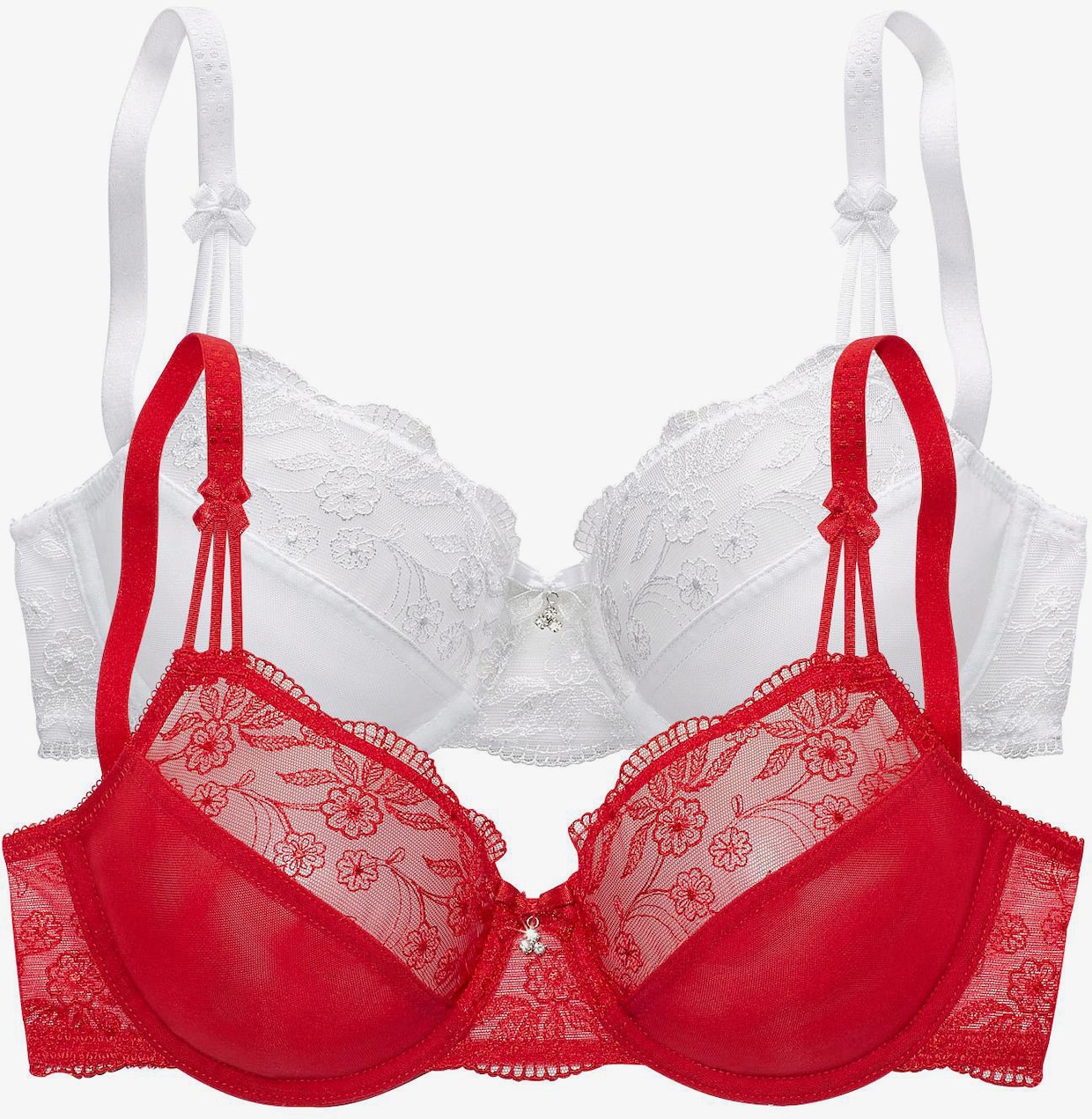 Nuance Soutien-gorge à armatures - rouge + blanc