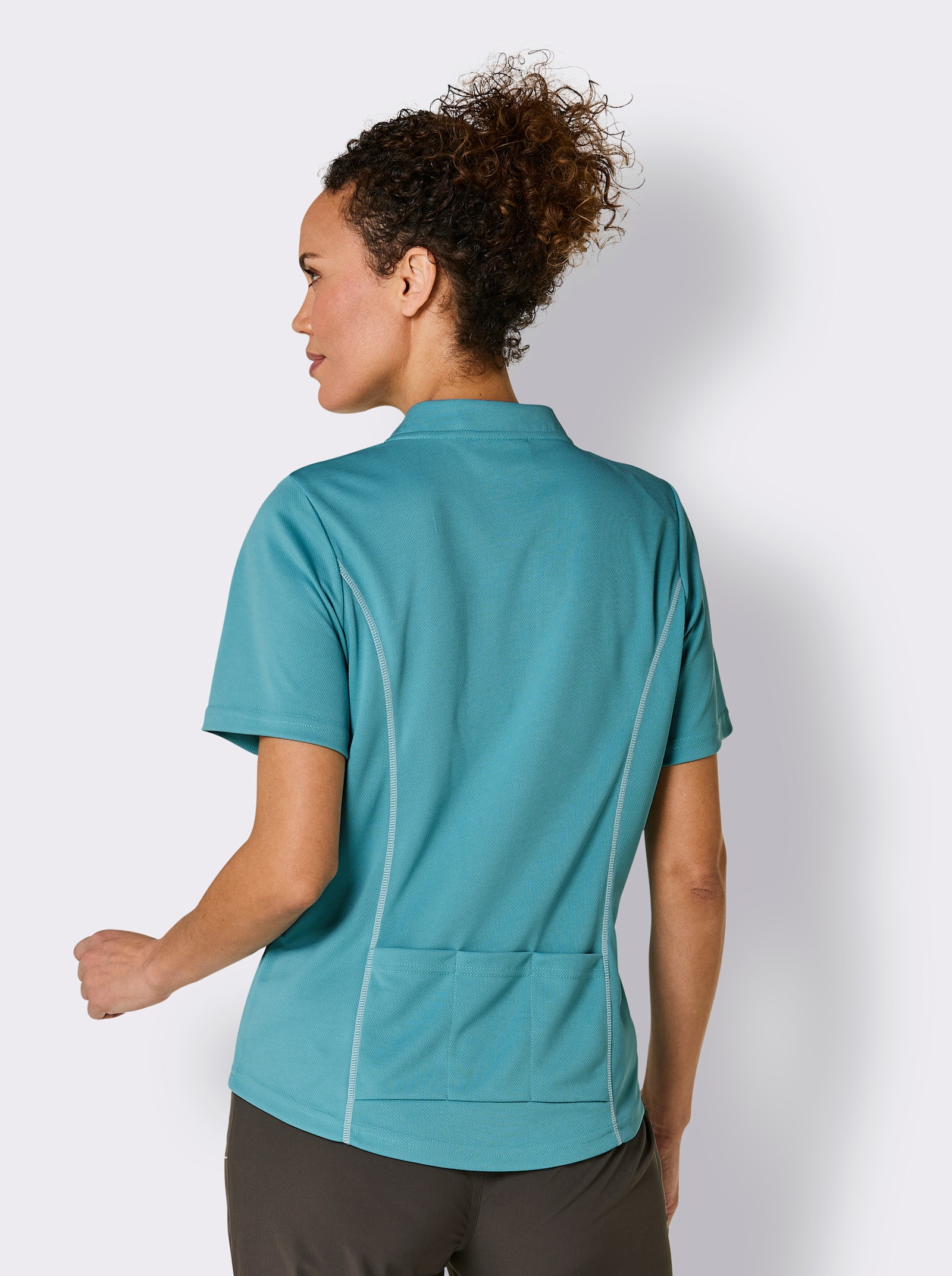 Catamaran Sports Funkční tričko s 3dílnou kapsou na zádech - oceánově modrá