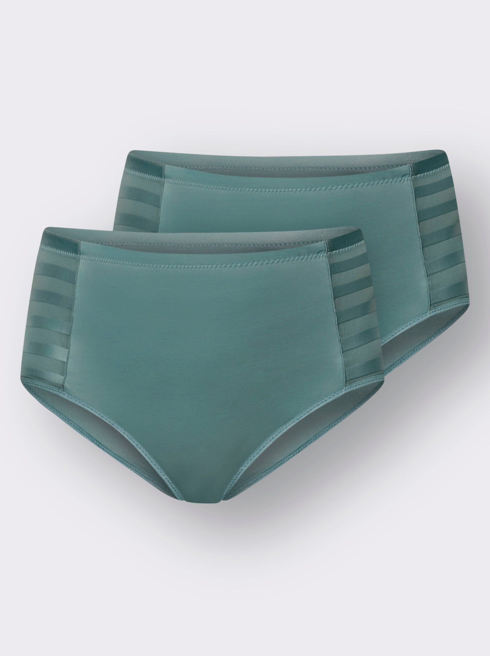 wäschepur Formslip mit seitlichem Streifen-Einsatz - jade