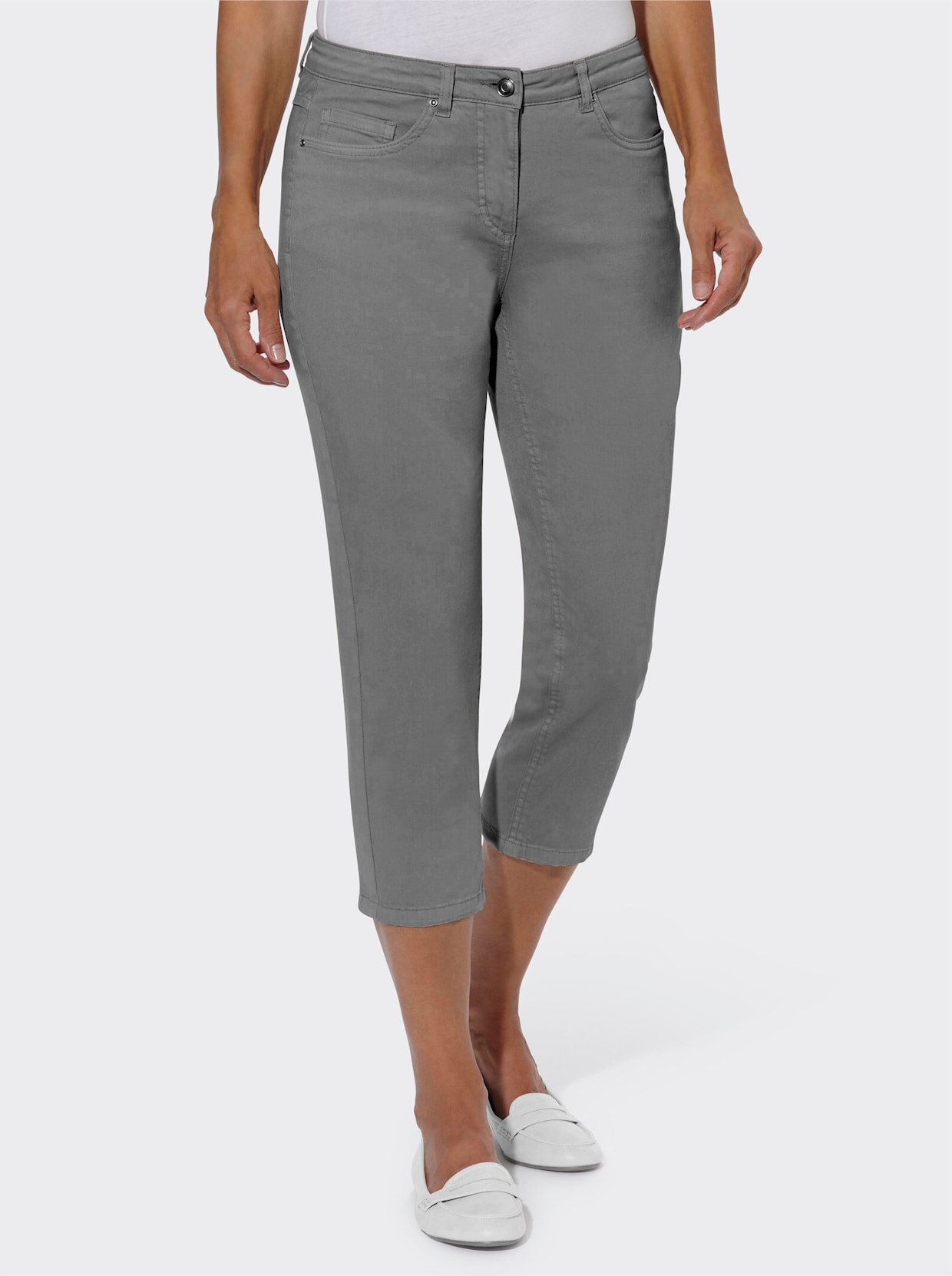 3/4-jeans - light grey-denim