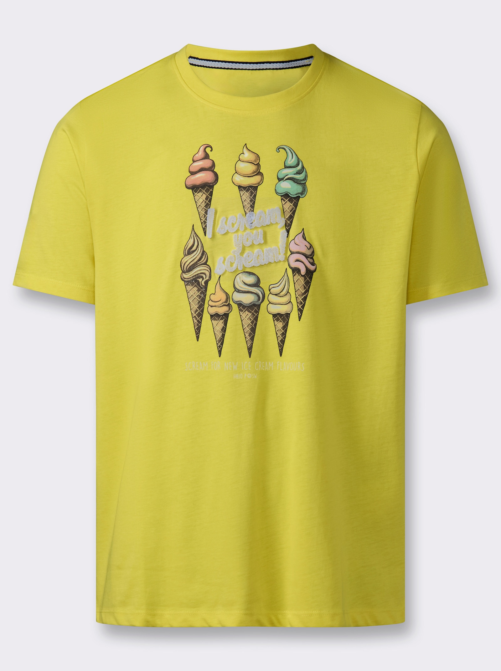 Hajo Kurzarmshirt mit Eiswaffel-Print, von Hajo - limone-bedruckt