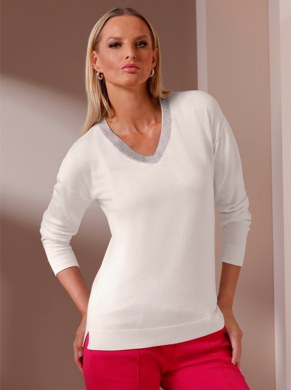 heine Feinstrickpullover - ecru