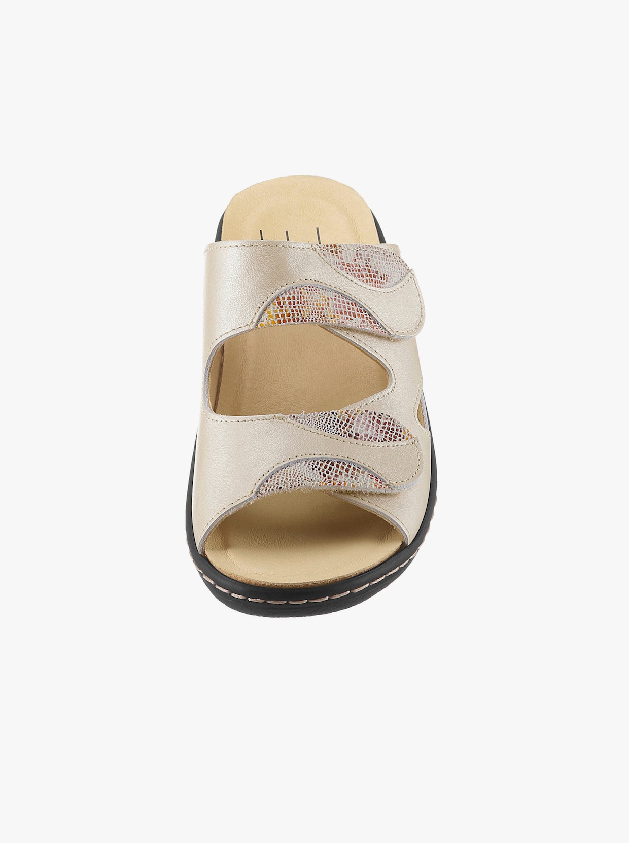 Belvida Pantolette - beige-bedruckt