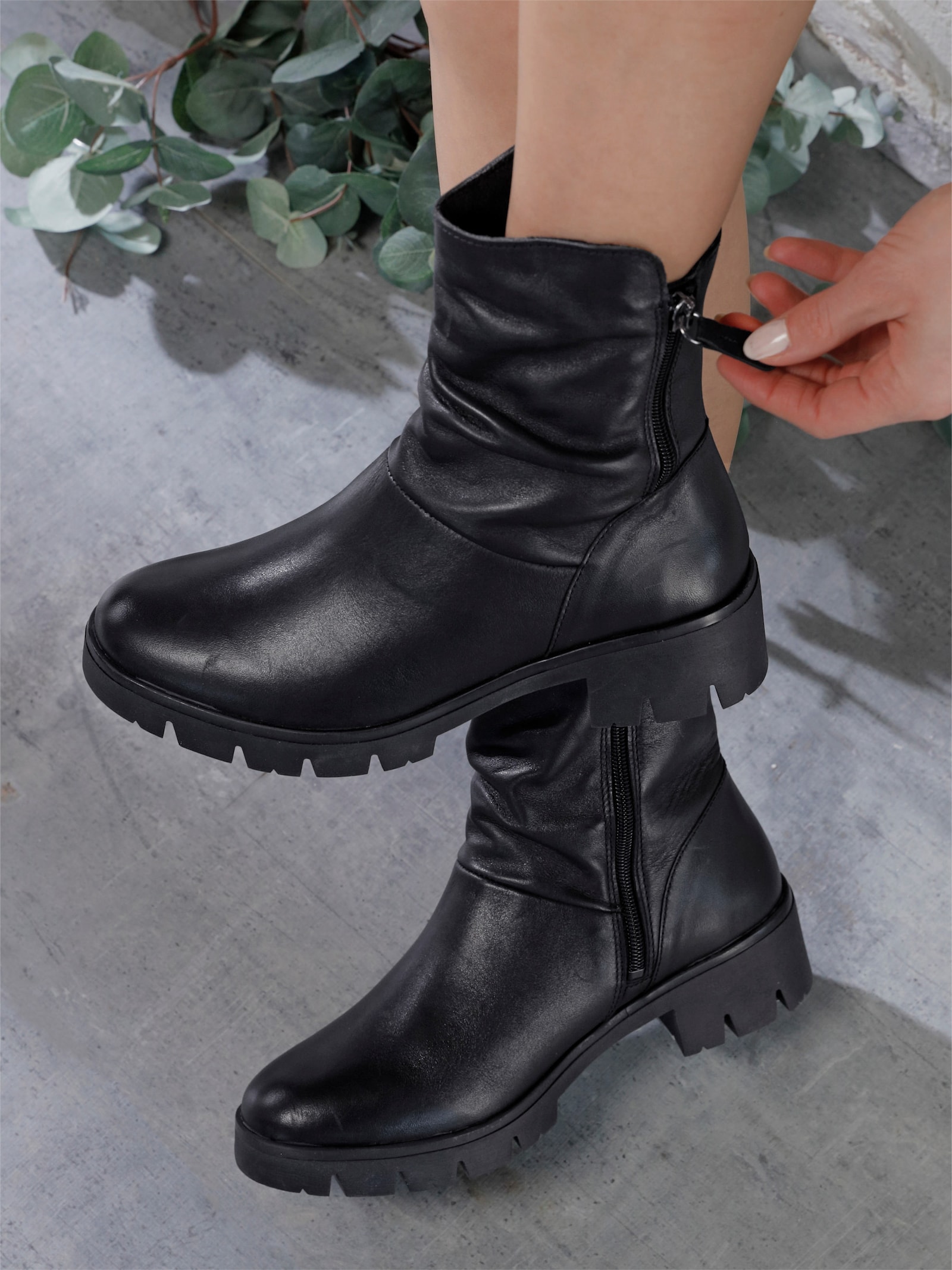 heine Stiefelette - schwarz