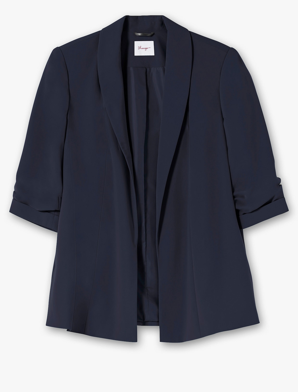 sheego Blazer long - bleu foncé
