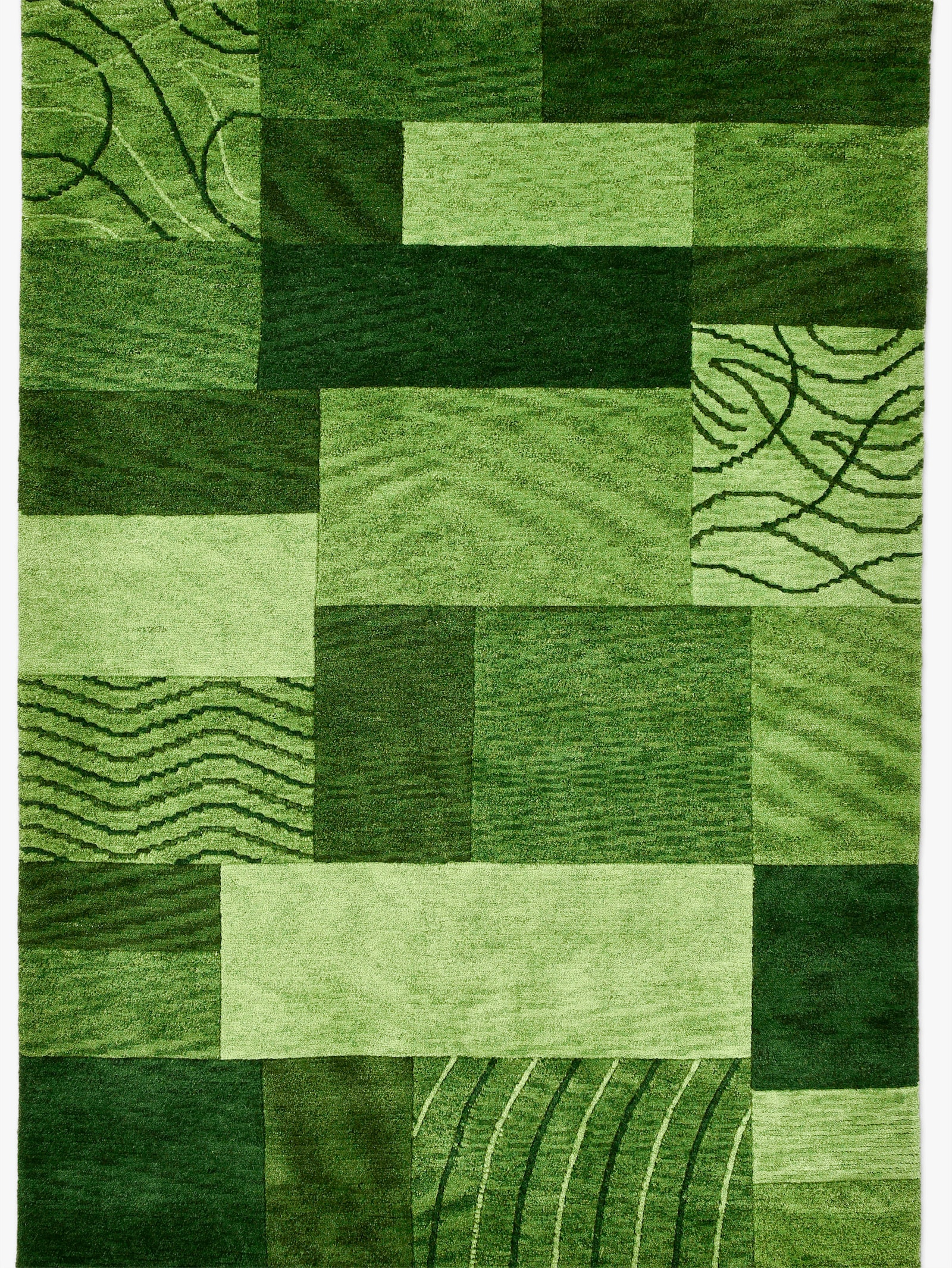 Theko Teppich - grün