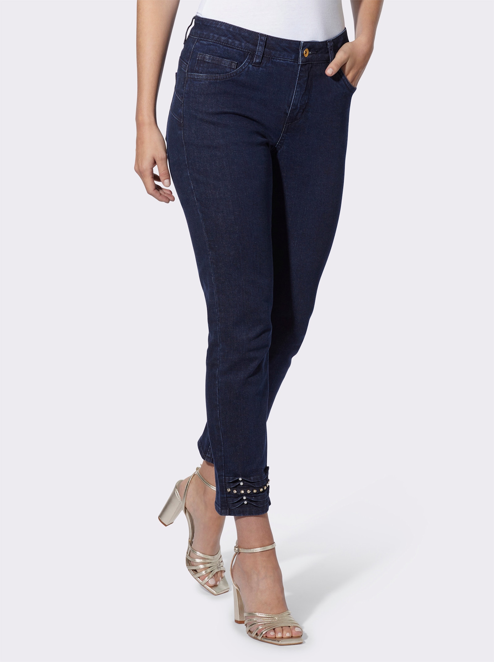 heine Jean push-up 7/8 - bleu foncé