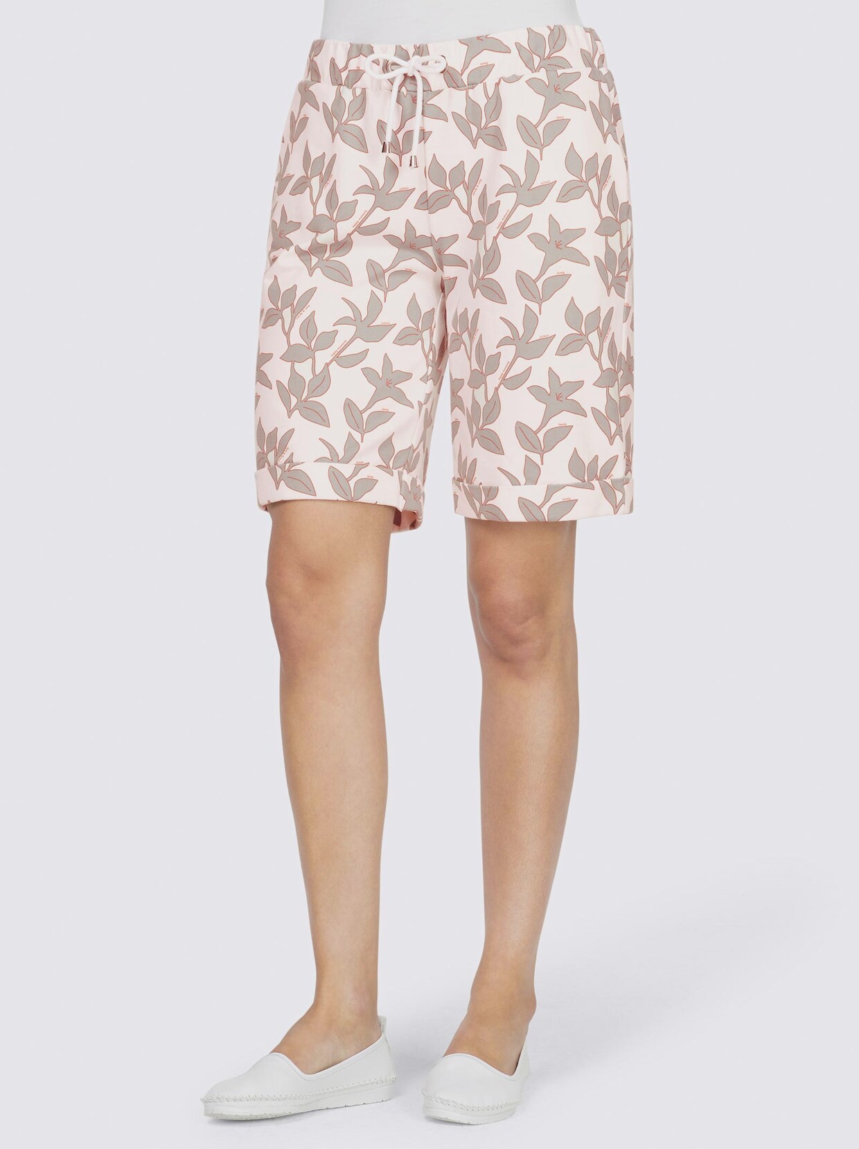 Linea Tesini Sweatshorts - hummer-steingrau-bedruckt