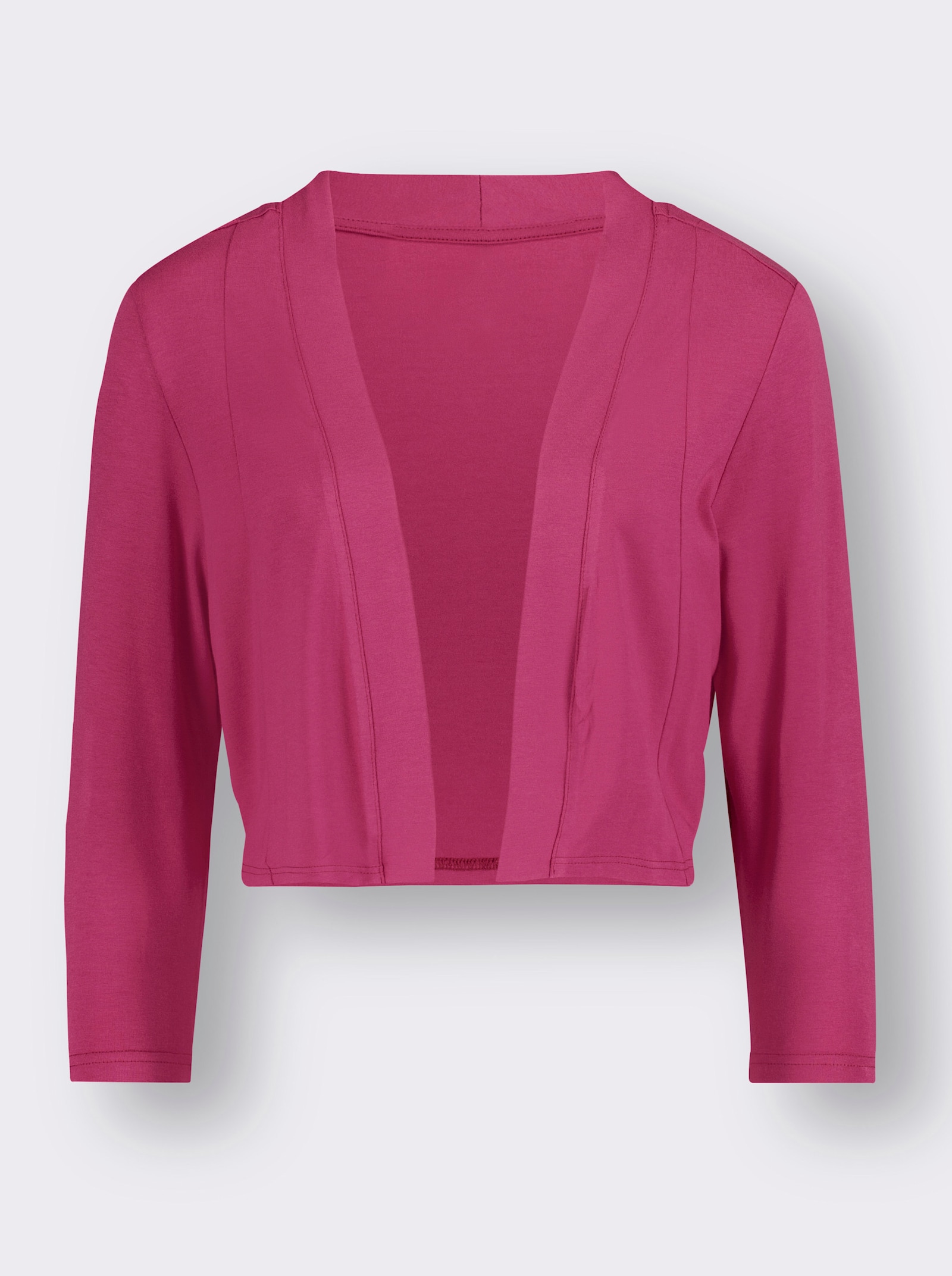 Shirtjacke in Bolero-Form - fuchsia