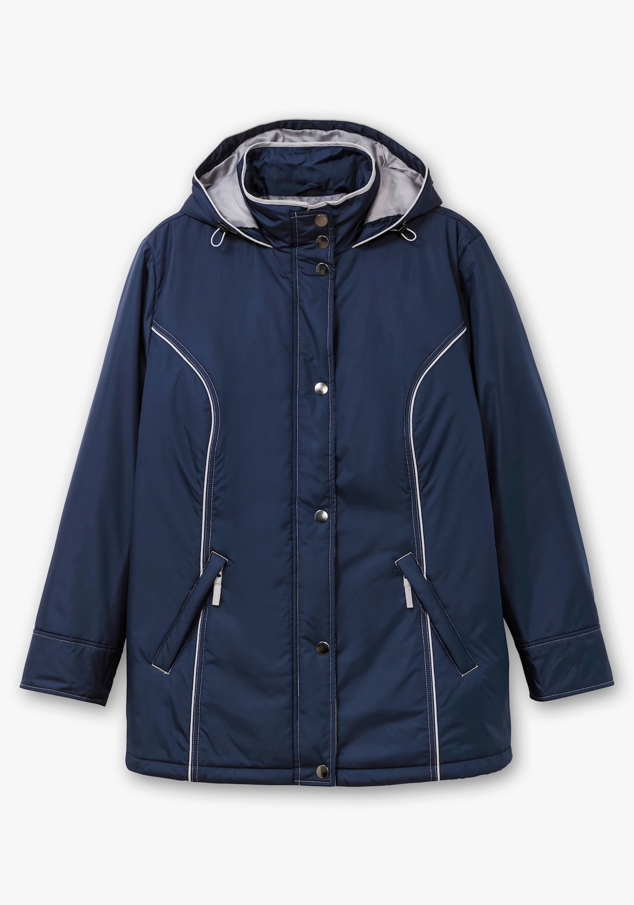 Funktionsjacke mit weitenregulierbarem Saum - marine