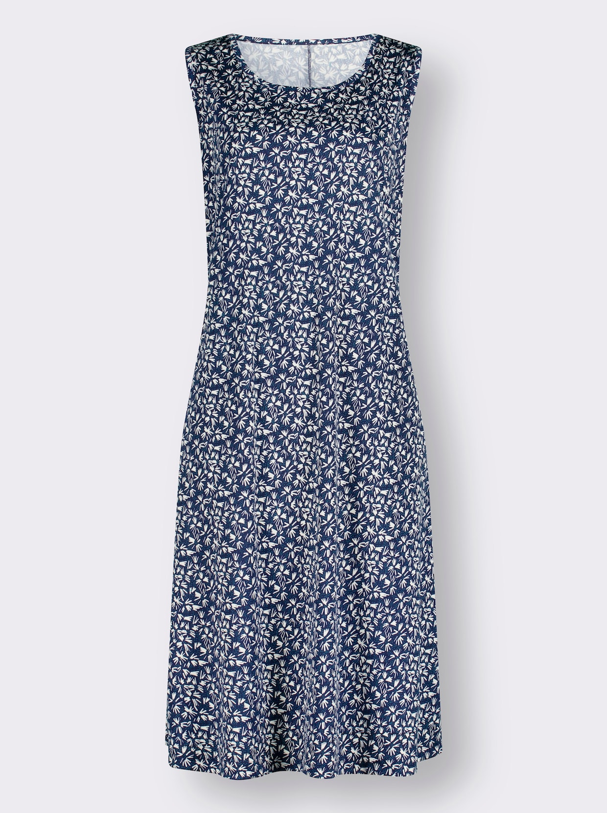 Robe en jersey - marine imprimé + marine