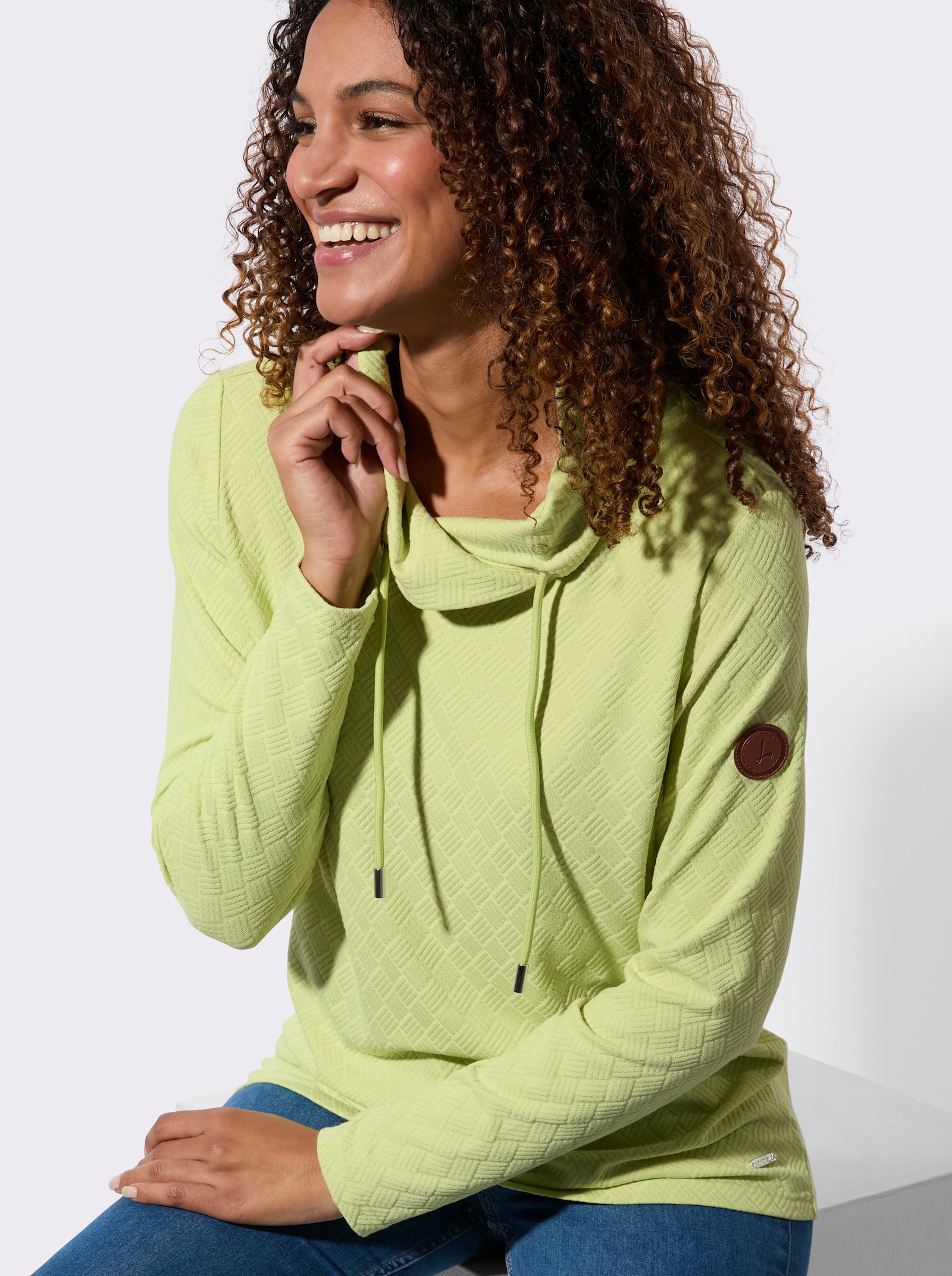 Colshirt in blijvend mooie kwaliteit - pistache