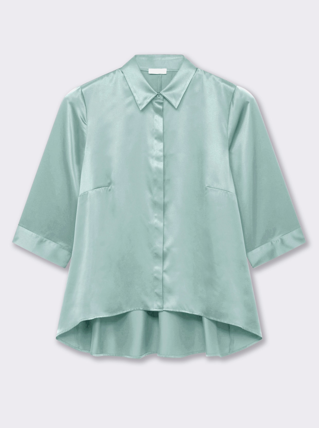 sheego Satinbluse - kalkmint