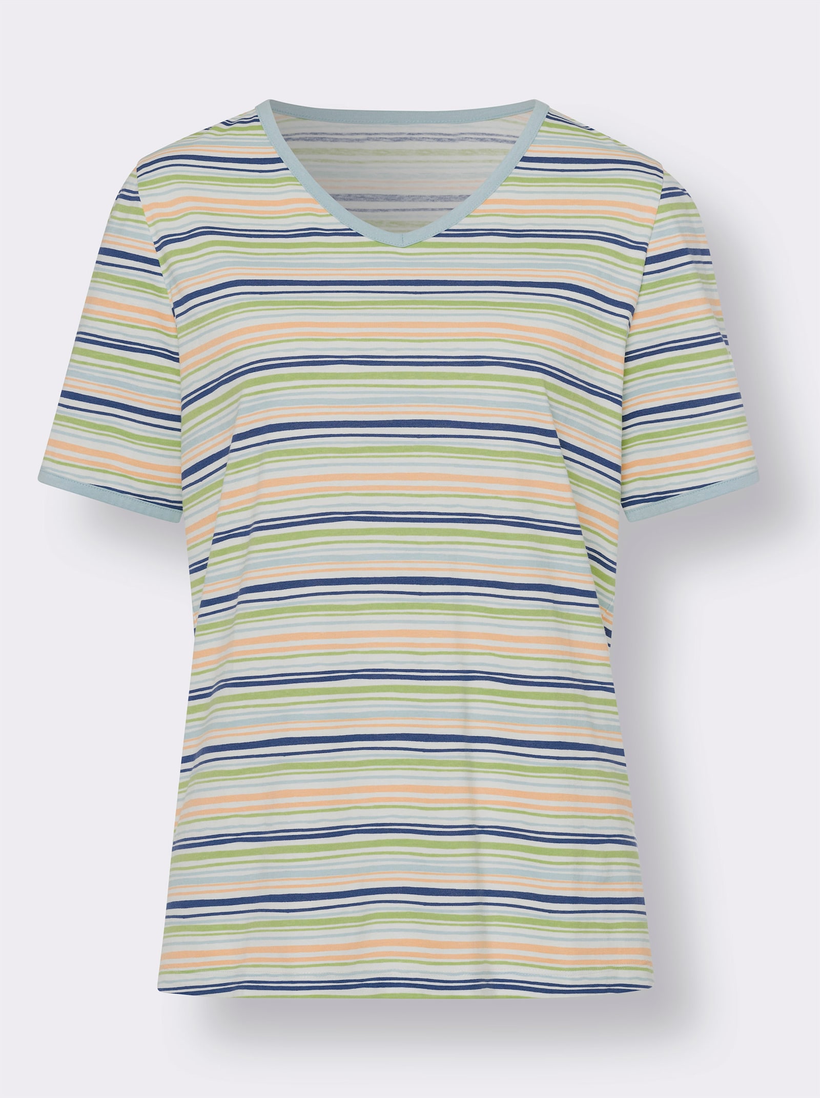 Capri pyžamo s proužkovaným vzorem - ecru-mátová-proužek