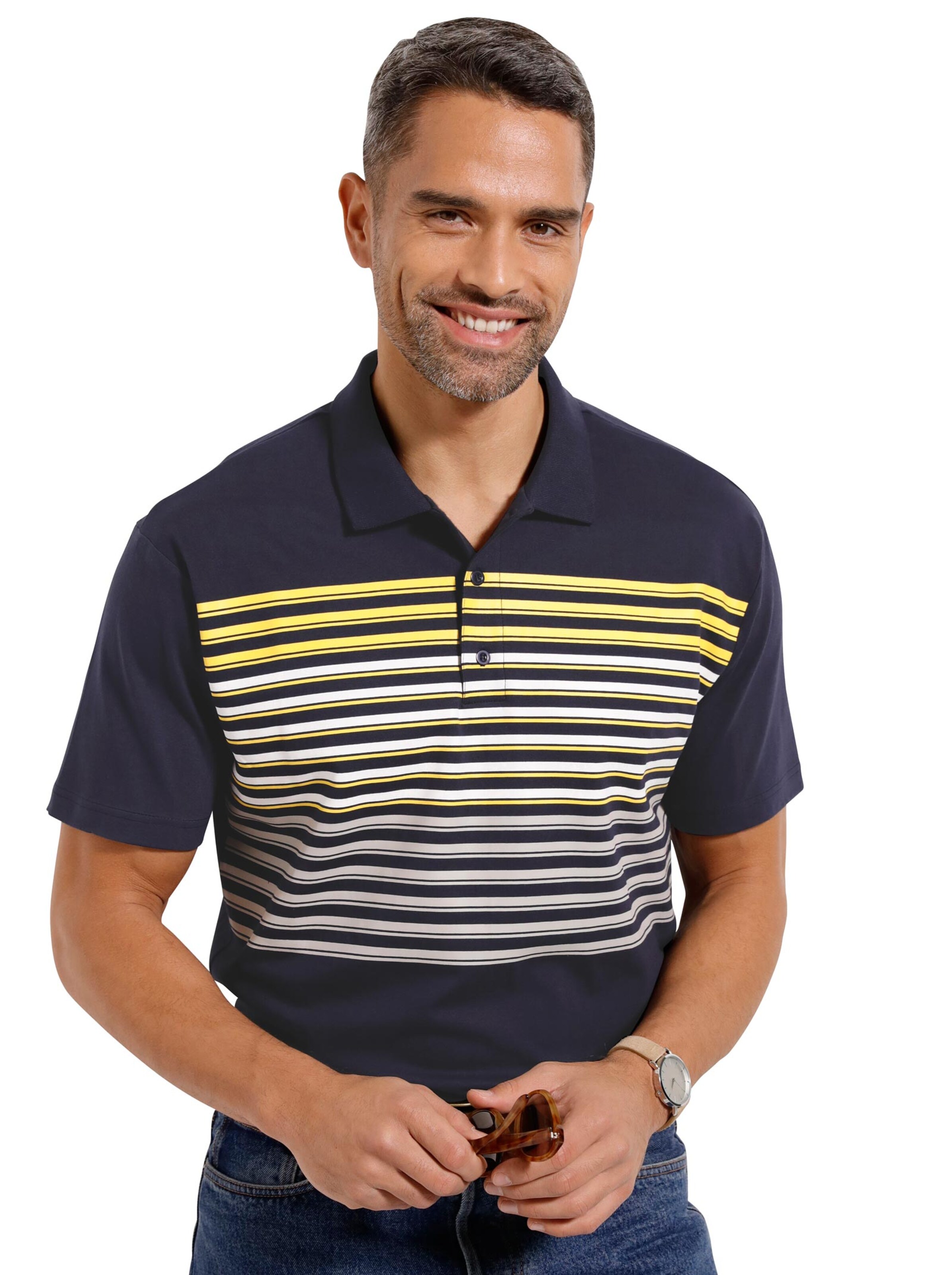 Poloshirt - marine-gelb